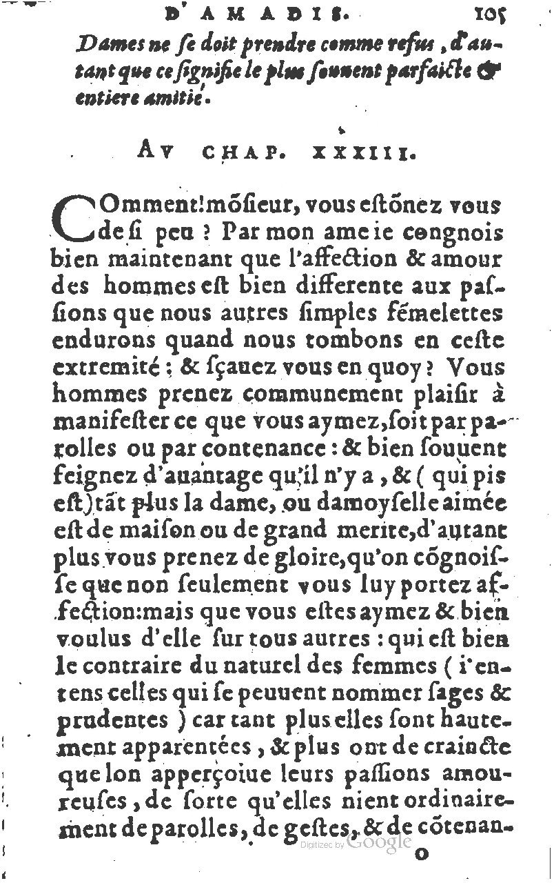 1582 - Jean Huguetan - Trésor des Amadis T. 1 - BM Lyon