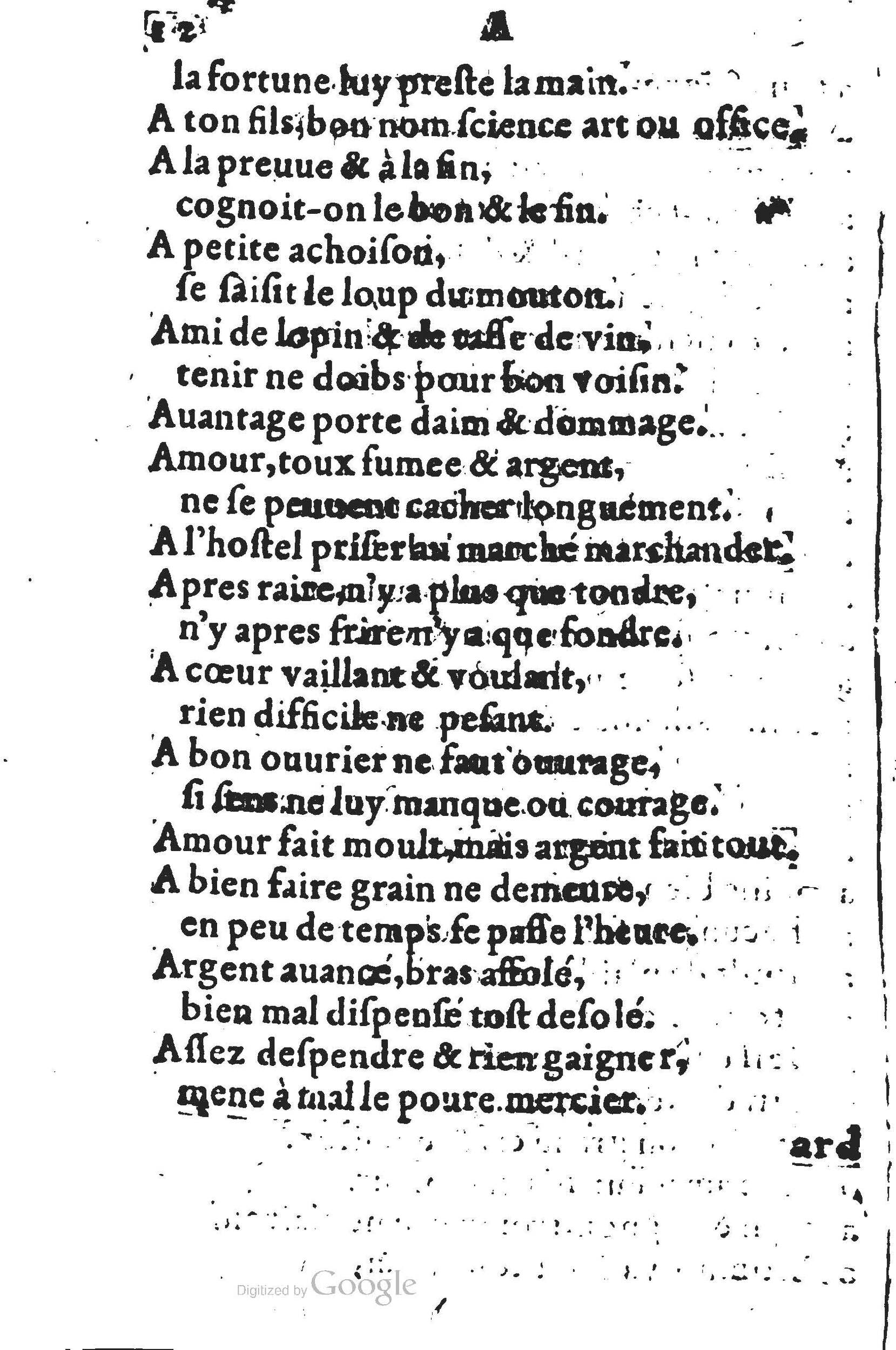 1578 - Nicolas Lescuyer - Trésor des sentences dorées - UGent
