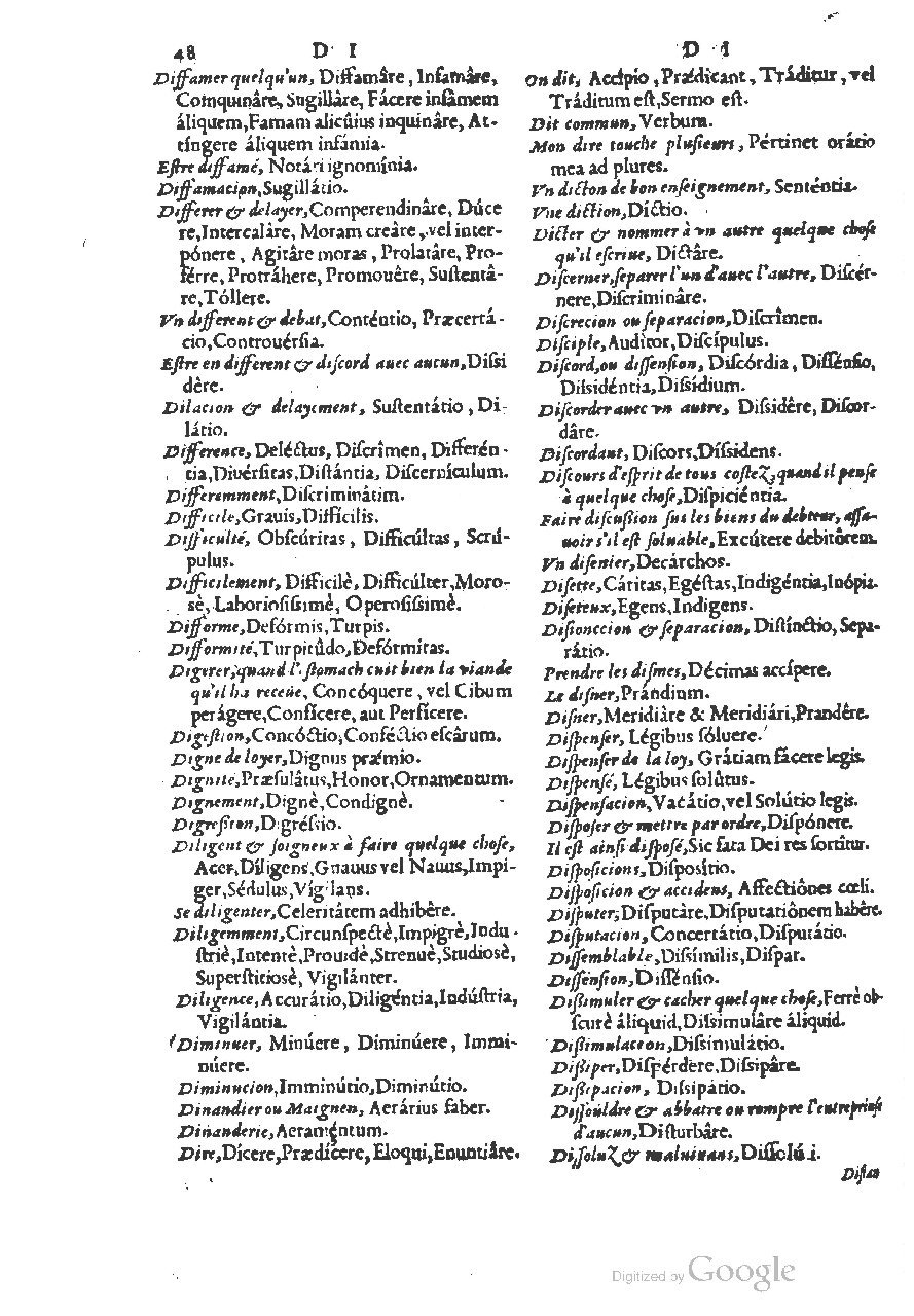 1558 - Guillaume Rouillé - Trésor des mots et traits français - BSB Munich
