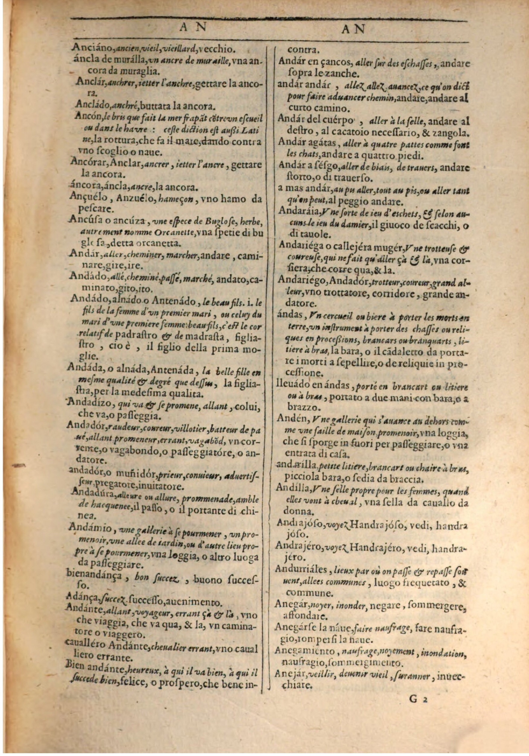 1609 - Philippe Albert et Alexandre Pernet - Trésor des trois langues française, italienne et espagnole (Première partie) - BSB Munich