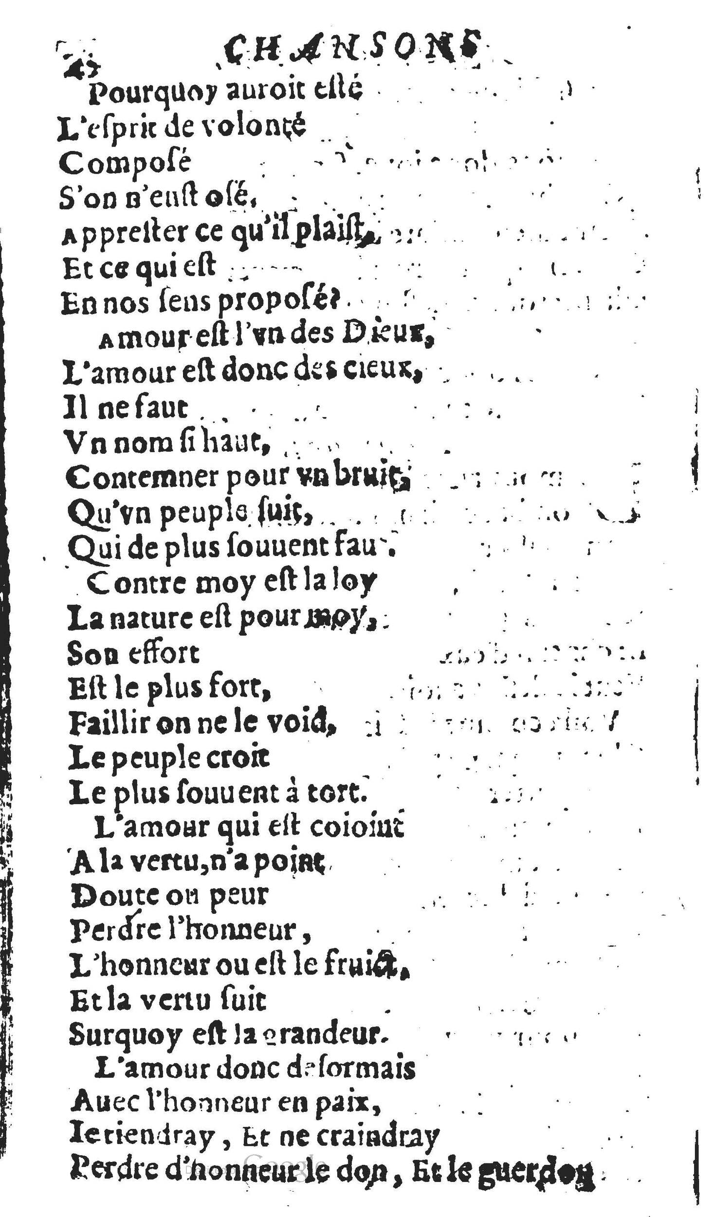 1606 - Théodore Reinsart - Trésor des chansons amoureuses recueillies des plus excellents airs de cour - Livre II - NK ČR Prague