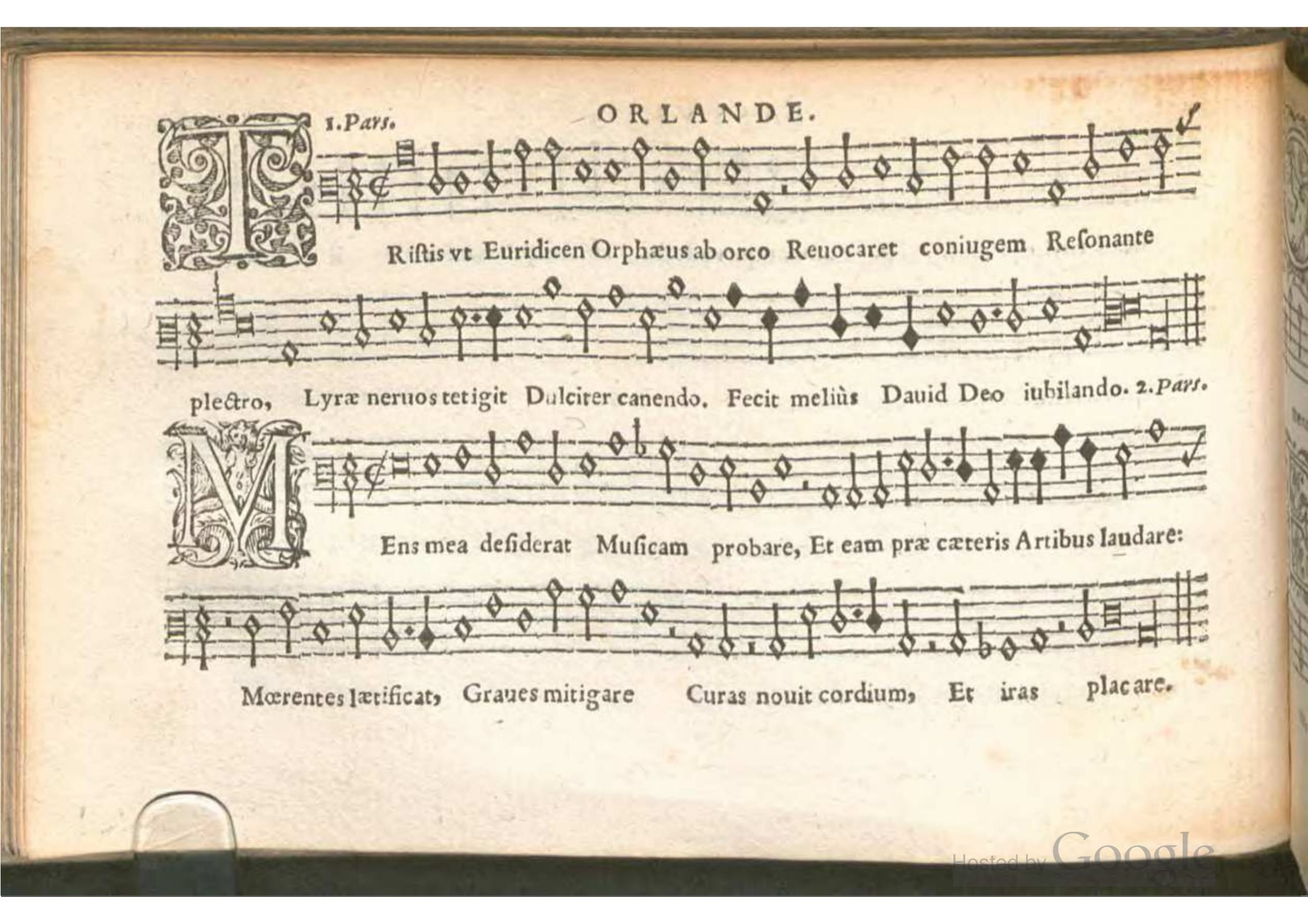 1576 - [Pierre de Saint-André] - Trésor de musique d’Orlande de Lassus Bassus - BSB Munich