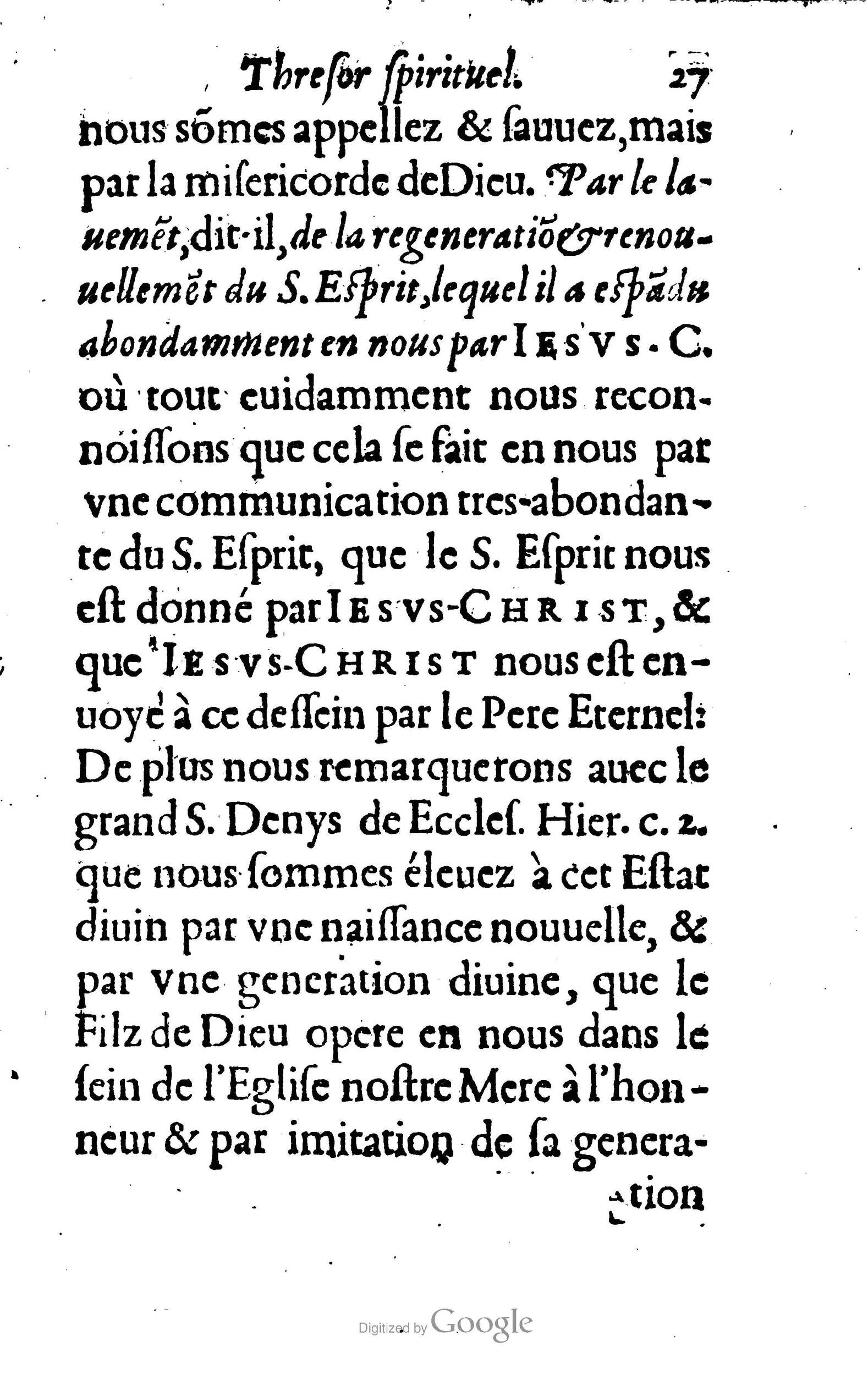 1633 - François Waudré - Trésor spirituel contenant les excellences du christianisme - BM Lyon