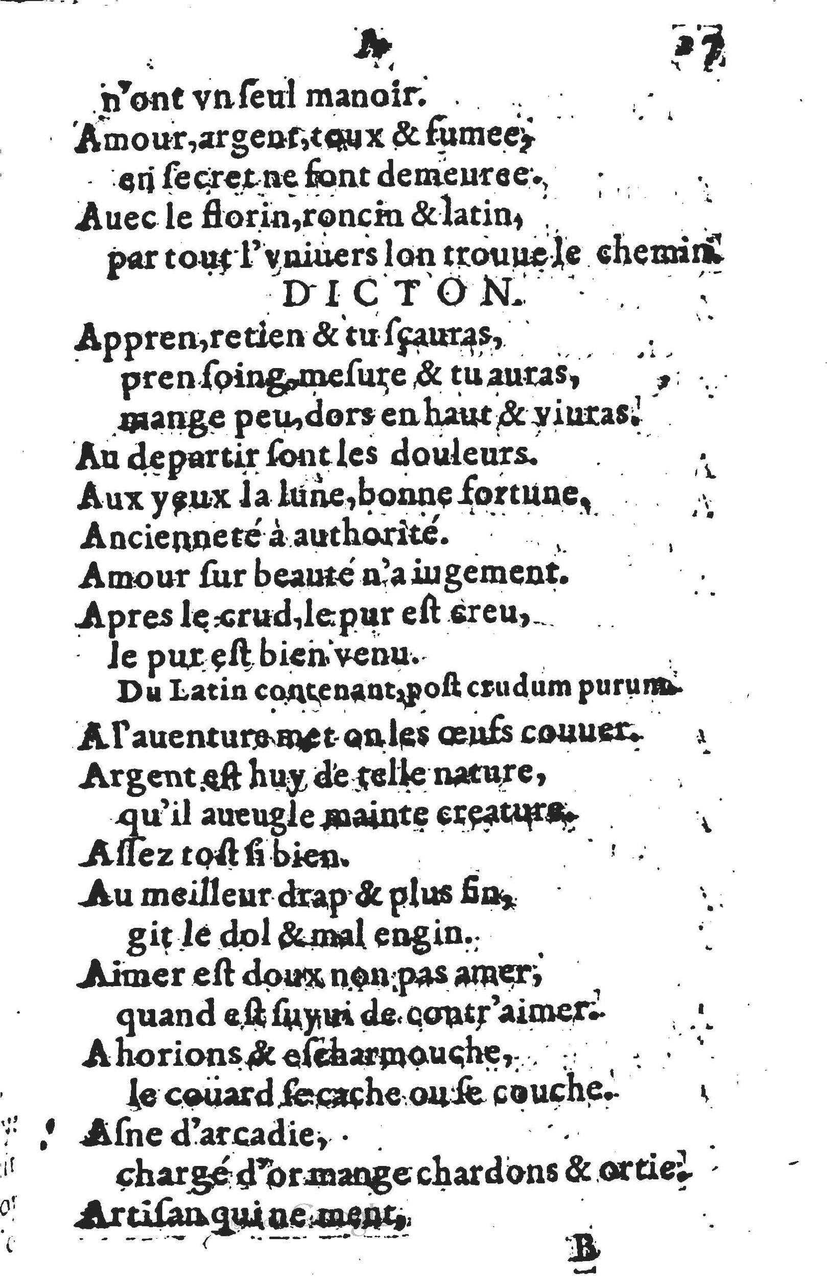1578 - Nicolas Lescuyer - Trésor des sentences dorées - UGent