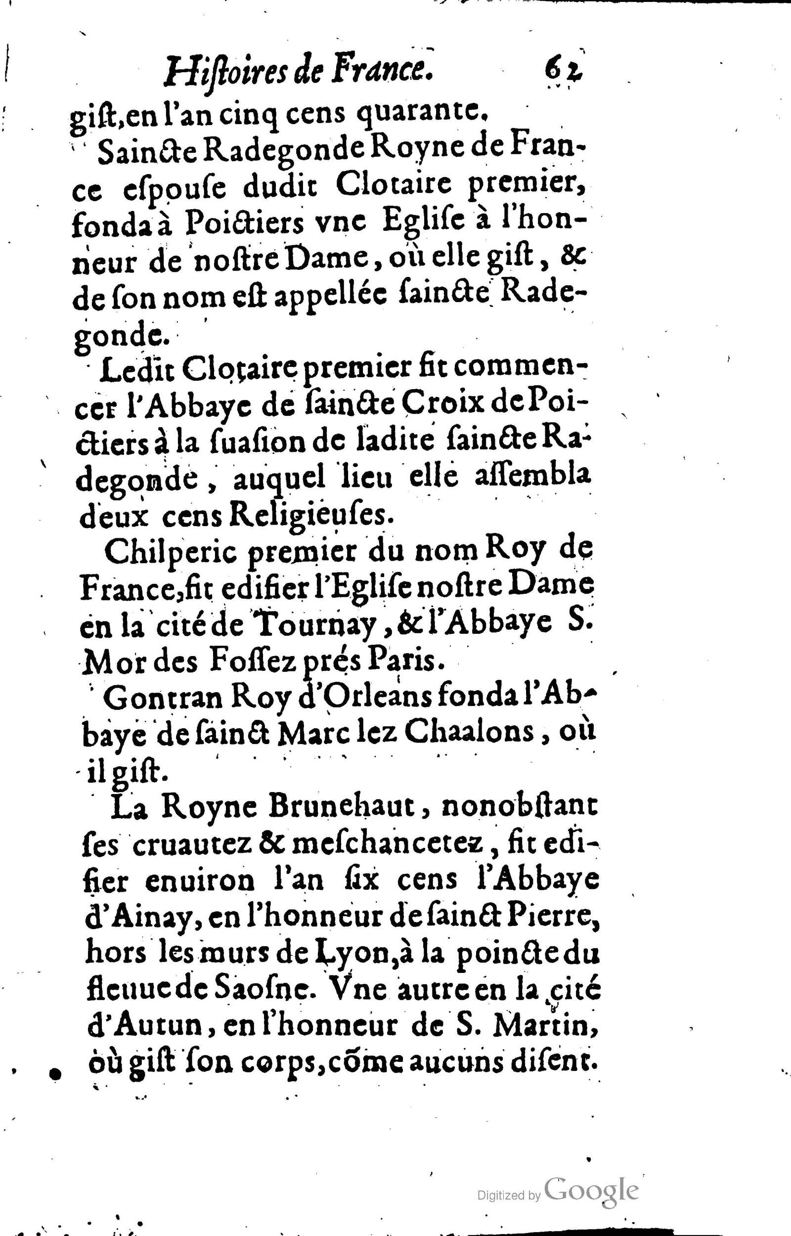 1619 - Jean Corrozet - Trésor des histoires de France - BSB Munich