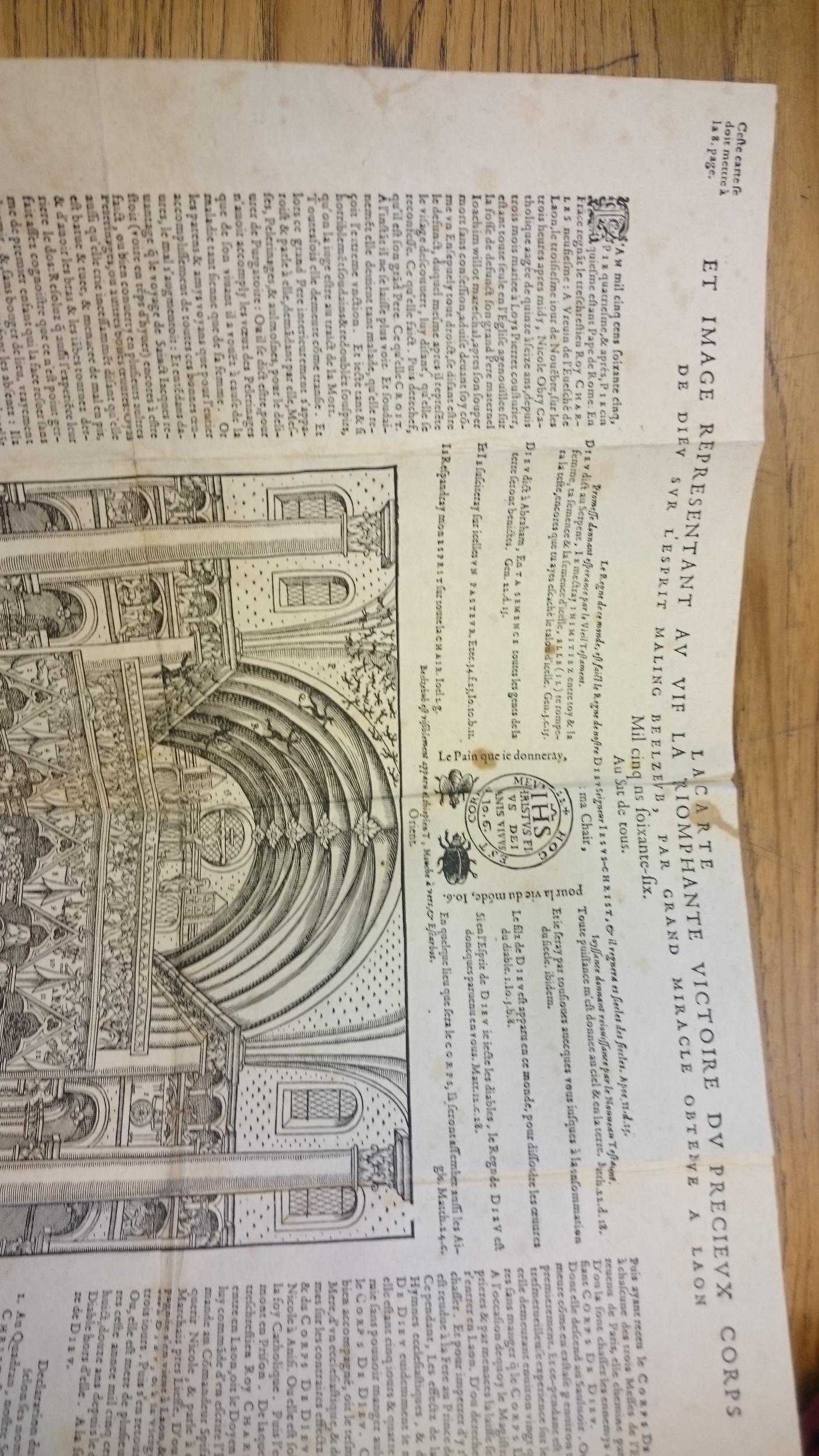 1578 - Nicolas Chesneau - Trésor et entière histoire de la triomphante victoire du corps de Dieu sur l’esprit malin - BM Lyon 1578 - Nicolas Chesneau - Trésor et entière histoire de la triomphante victoire du corps de Dieu sur l’esprit malin - BM Lyon