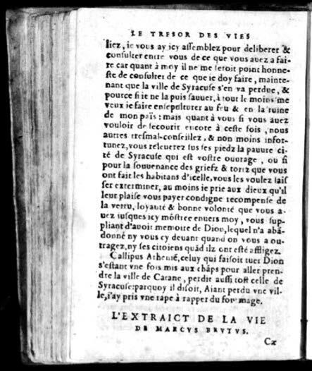 1574 - Benoît Rigaud - Trésor des vies de Plutarque - Avignon