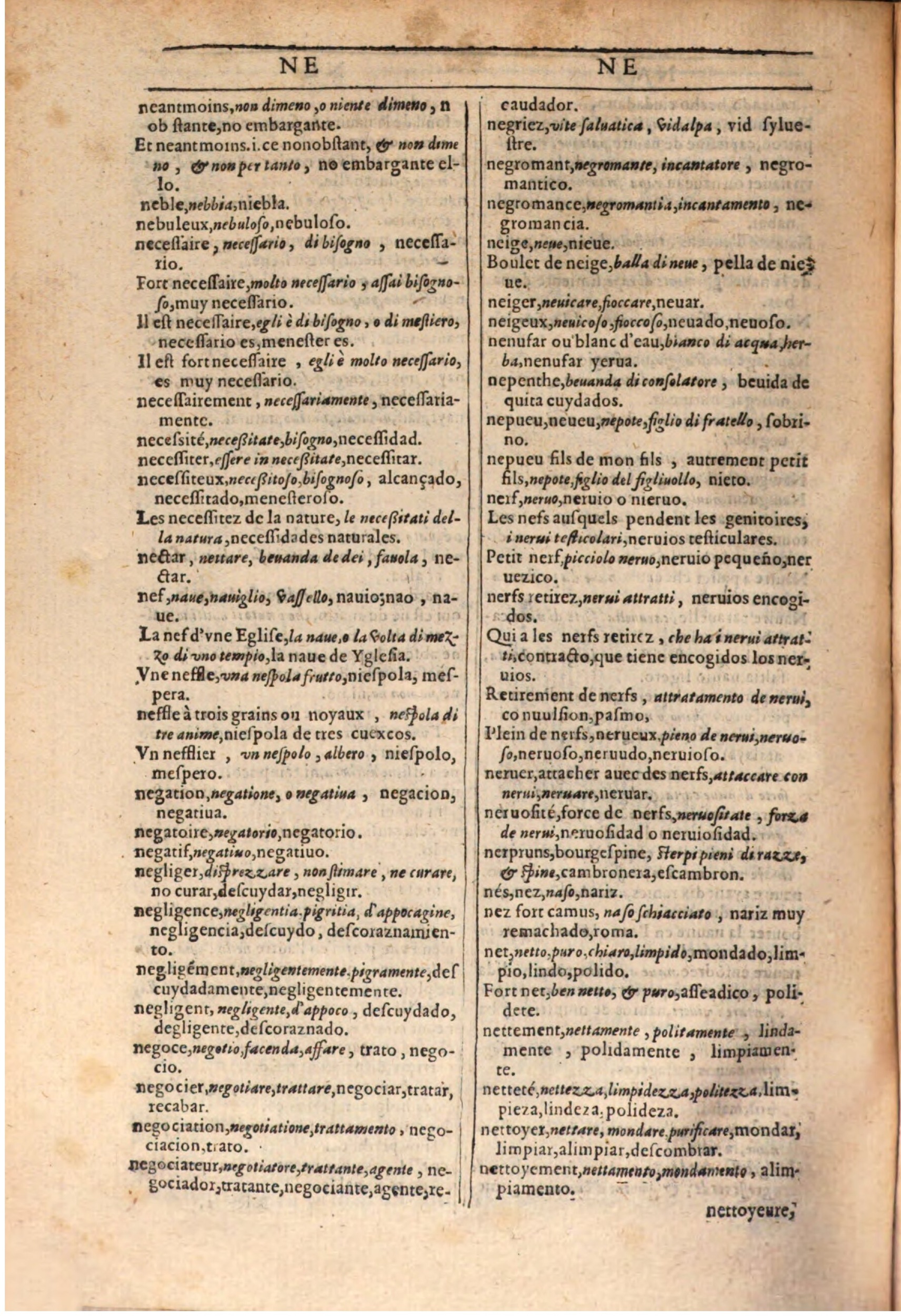 1609 - Philippe Albert et Alexandre Pernet - Trésor des trois langues française, italienne et espagnole (Seconde partie) - BSB Munich 1609 - Philippe Albert et Alexandre Pernet - Trésor des trois langues française, italienne et espagnole (Seconde partie) - BSB Munich