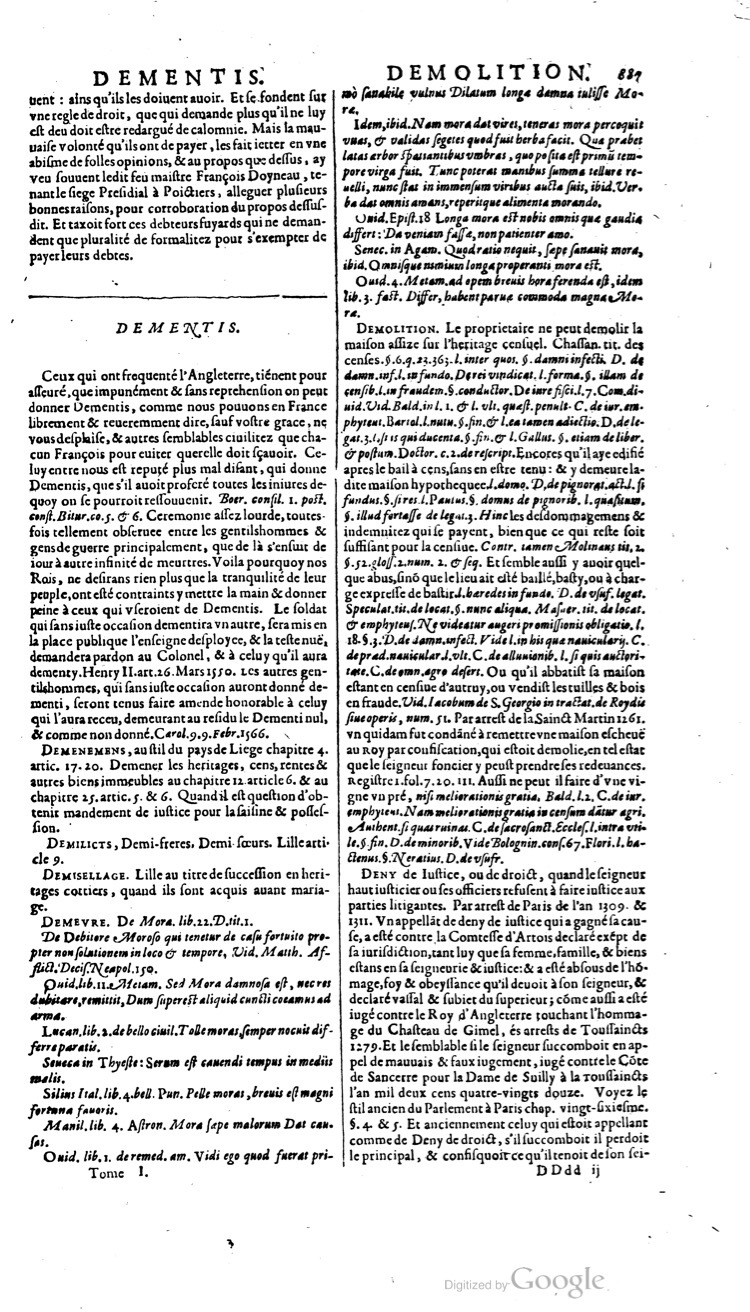 1629 - Veuve Nicolas Buon - Trésor du droit français (21754 T. 1) - BM Lyon