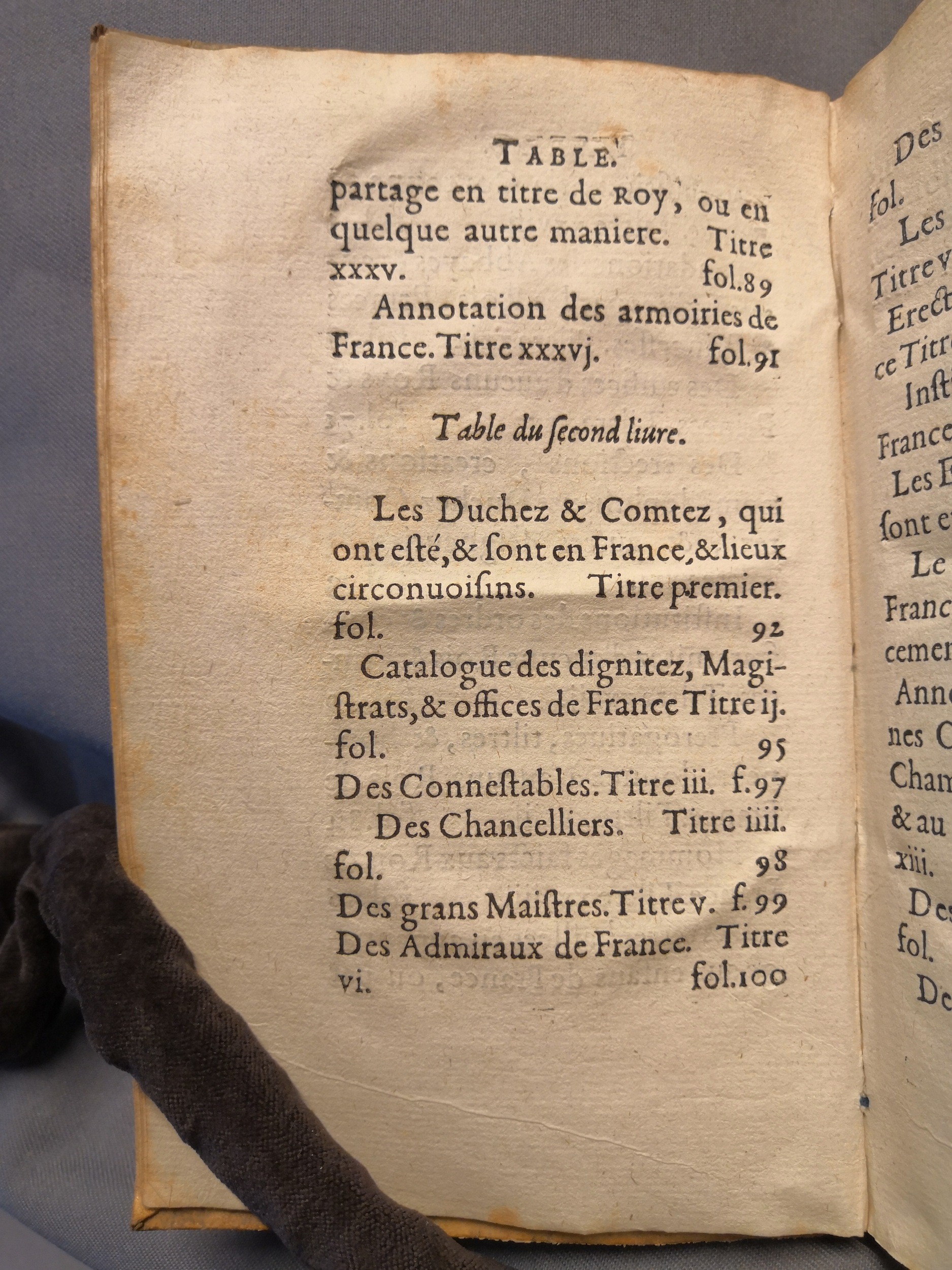 1614 - Jean Corrozet - Trésor des histoires de France - Amsterdam