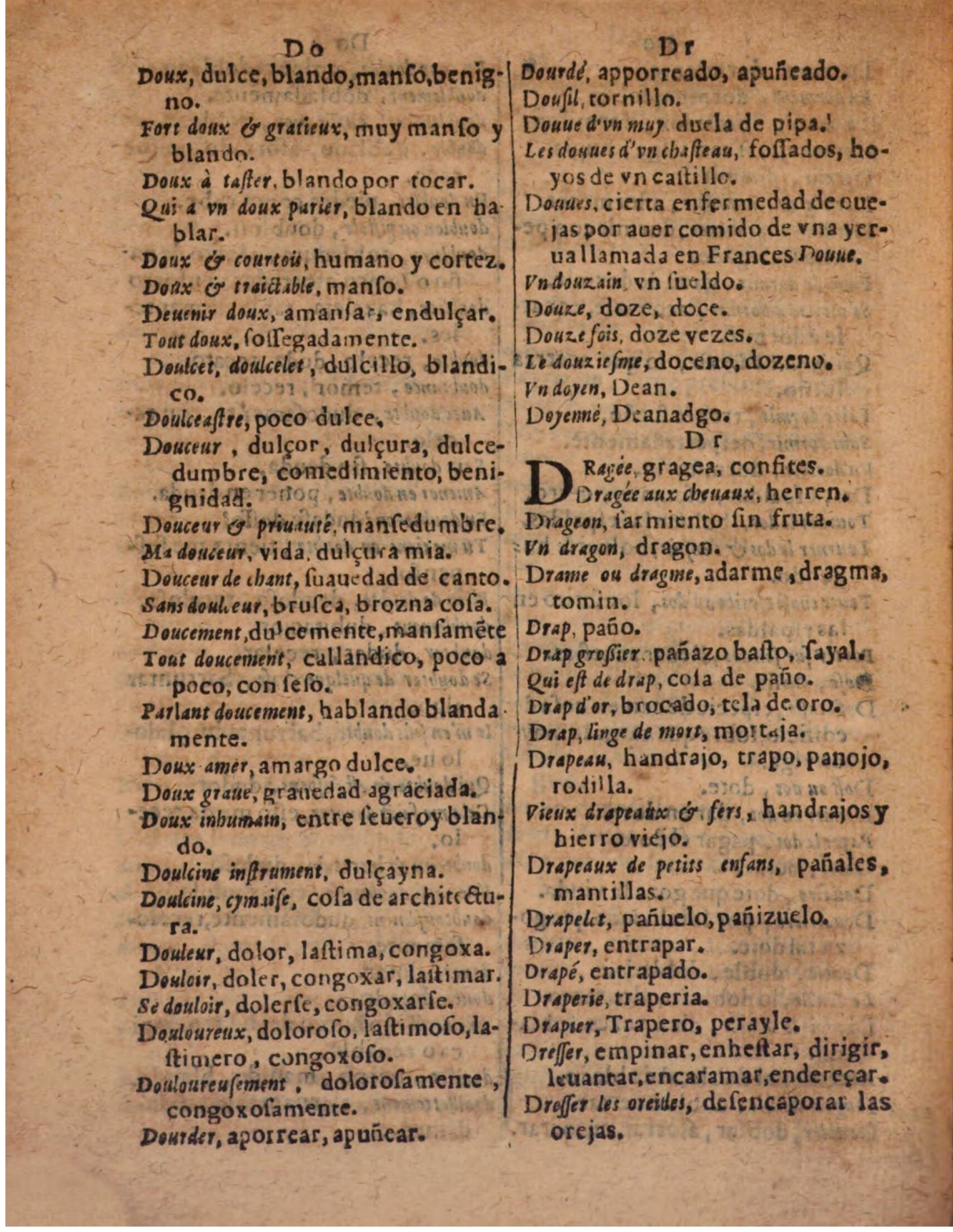 1624 - Hubert Antoine - Trésor des deux langues espagnole et française (Seconde partie) - BSB Munich