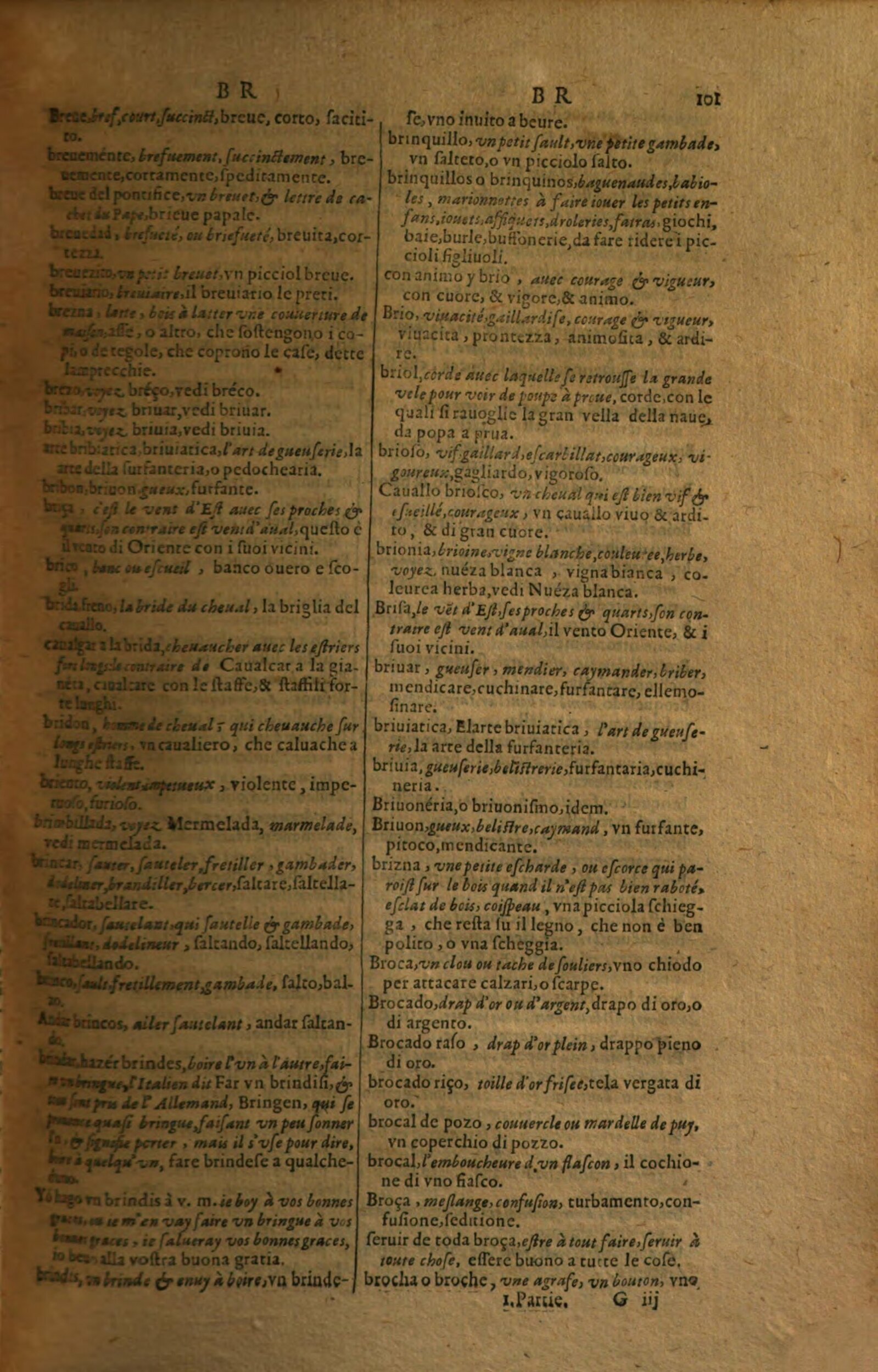 1617 - Samuel Crespin - Trésor des trois langues espagnole, française et italienne (Première partie) - Regensburg