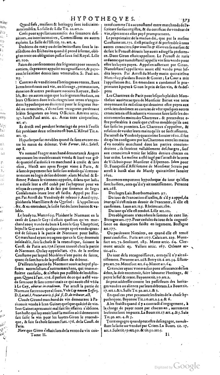 1629 - Veuve Nicolas Buon - Trésor du droit français (29620 T. 2) - BM Lyon