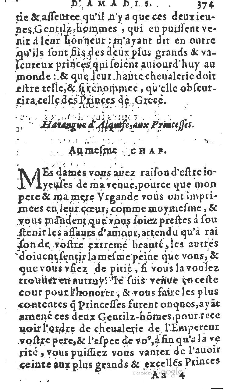 1582 - Jean Huguetan - Trésor des Amadis T. 1 - BM Lyon