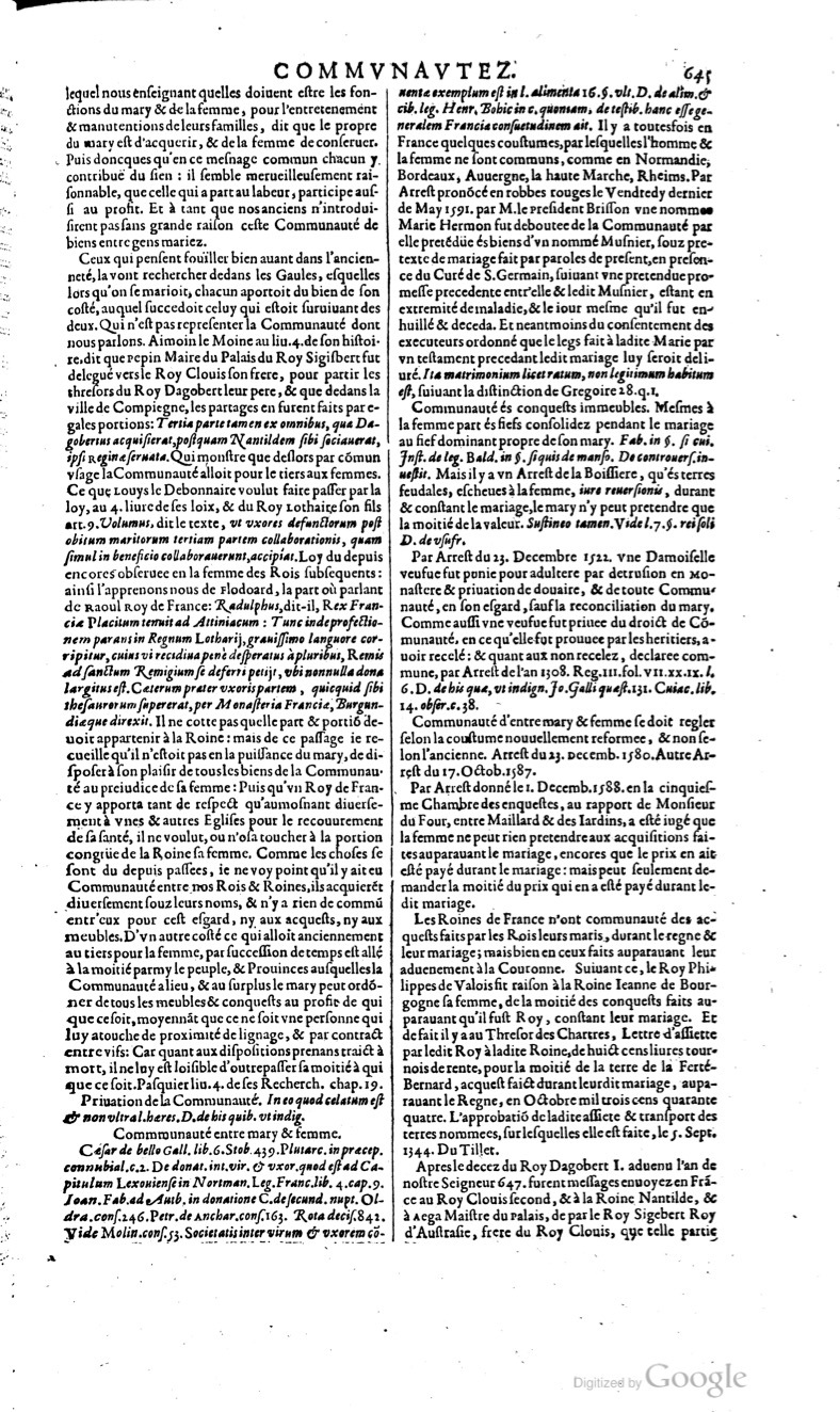 1629 - Veuve Nicolas Buon - Trésor du droit français (29620 T. 1) - BM Lyon