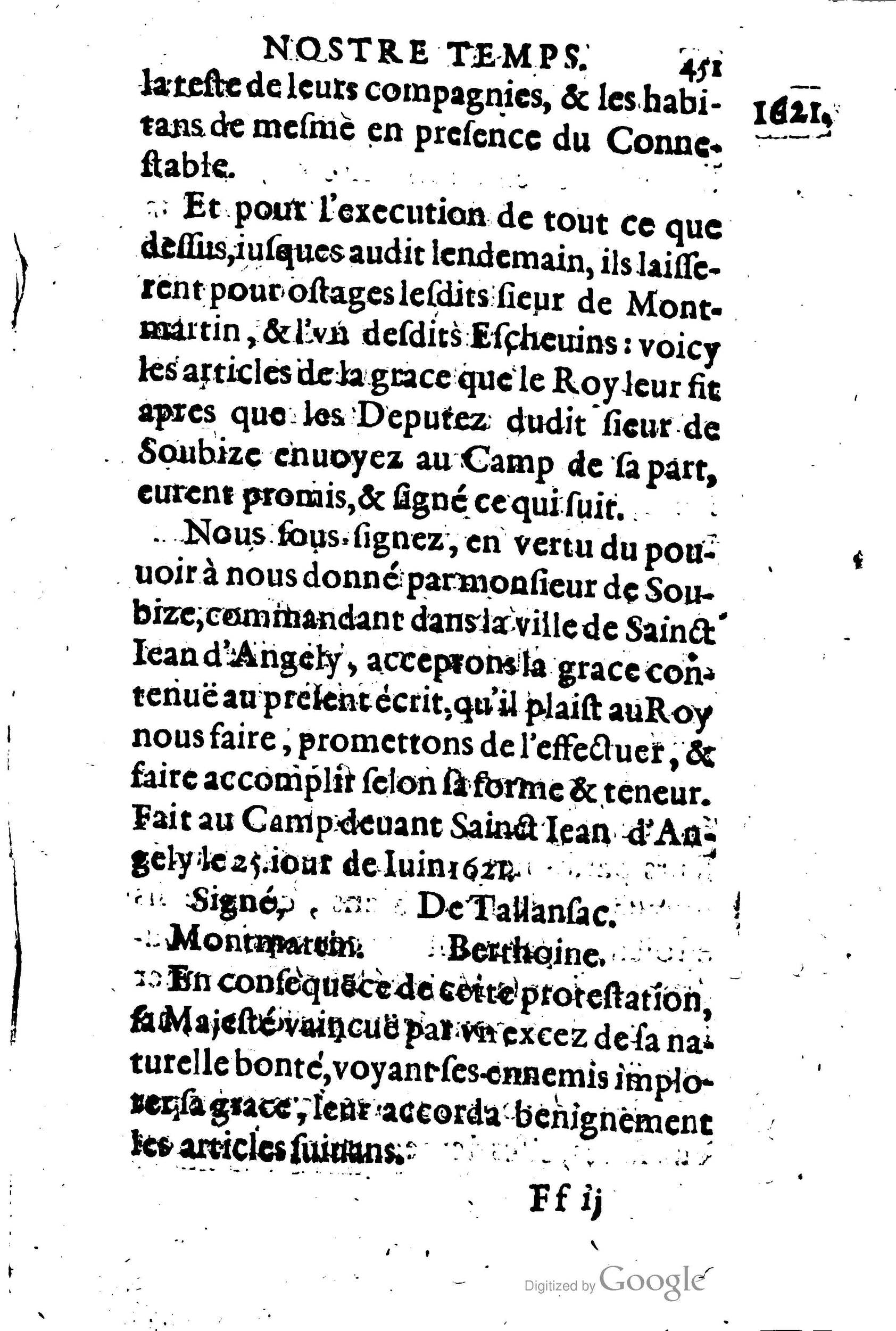 1623 - Joseph Bouillerot - Trésor de l’histoire générale de notre temps - BM Lyon