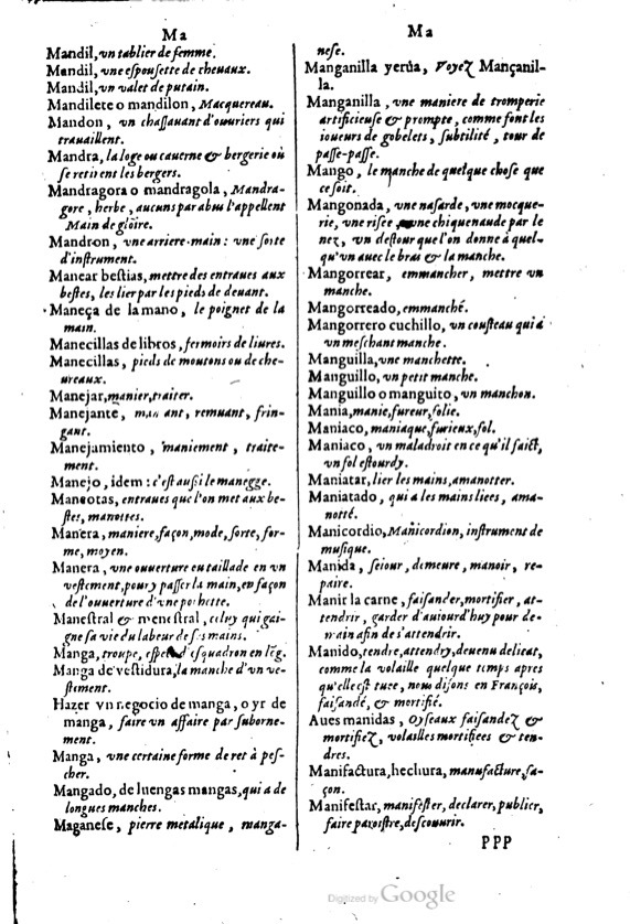 1621 - Adrian Tiffaine - Trésor des deux langues espagnole et française - BM Lyon