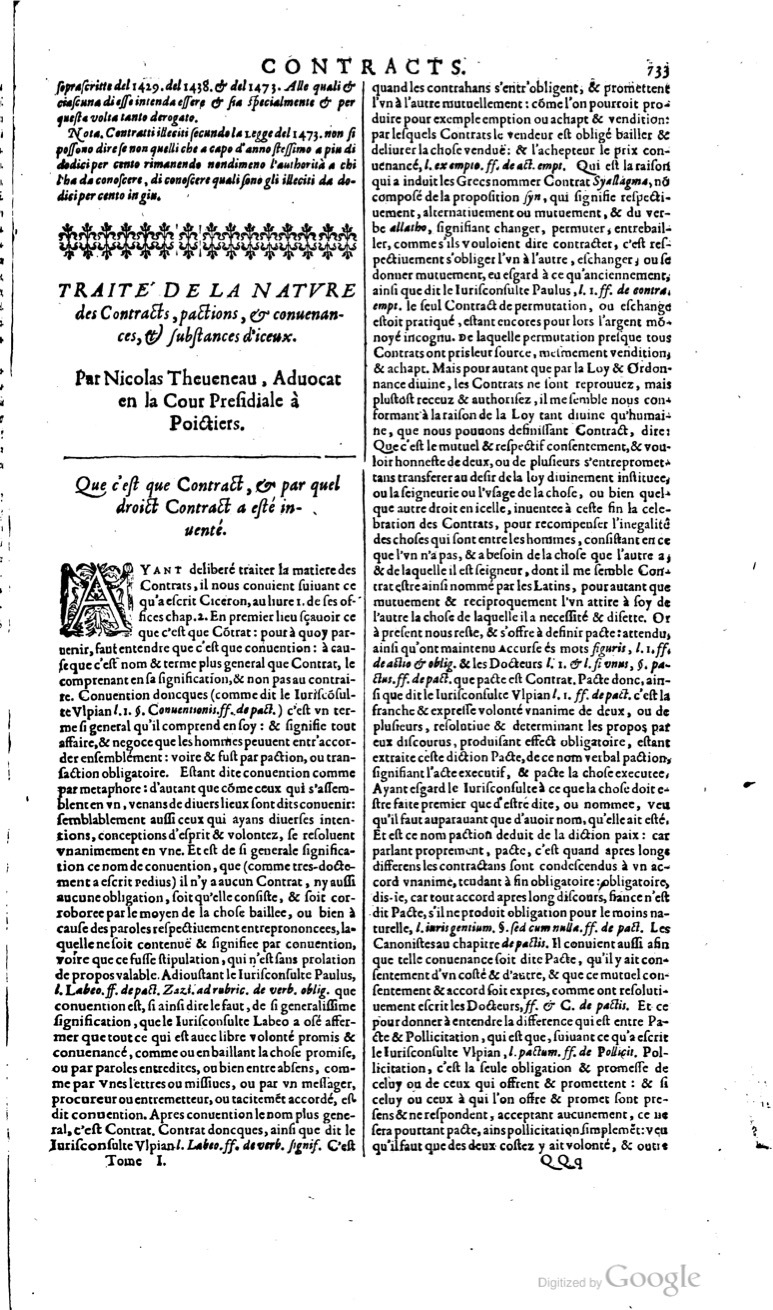 1629 - Veuve Nicolas Buon - Trésor du droit français (29620 T. 1) - BM Lyon