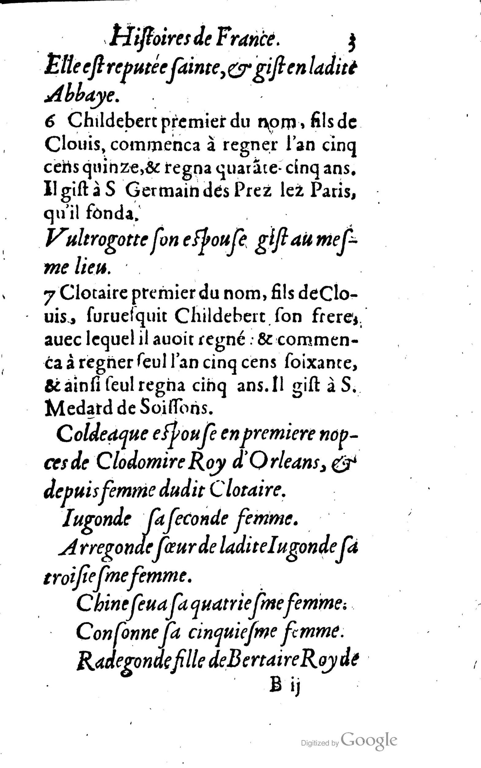 1638 - Jean Corrozet - Trésor des histoires de France - BM Lyon