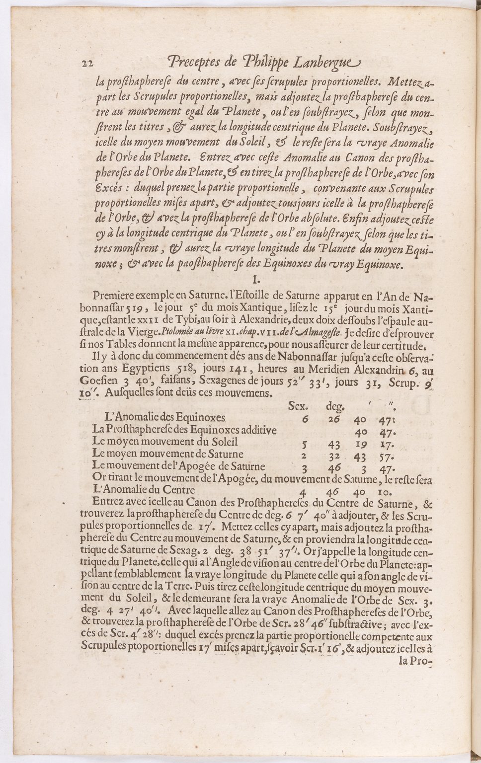 1634 - Zacharie Roman - Les Tables perpétuelles - BnF Arsenal
