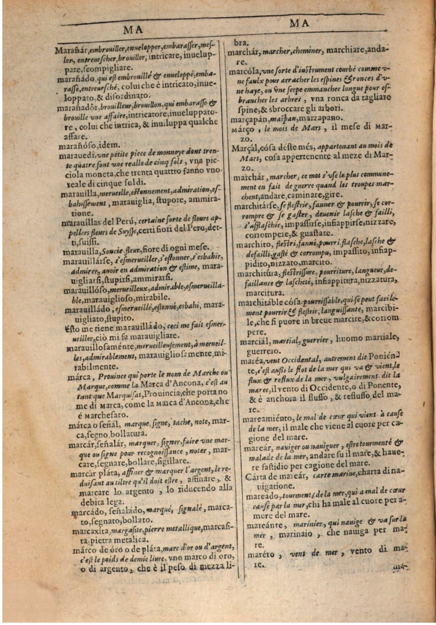 1609 - Philippe Albert et Alexandre Pernet - Trésor des trois langues française, italienne et espagnole (Première partie) - BSB Munich 1609 - Philippe Albert et Alexandre Pernet - Trésor des trois langues française, italienne et espagnole (Première partie) - BSB Munich
