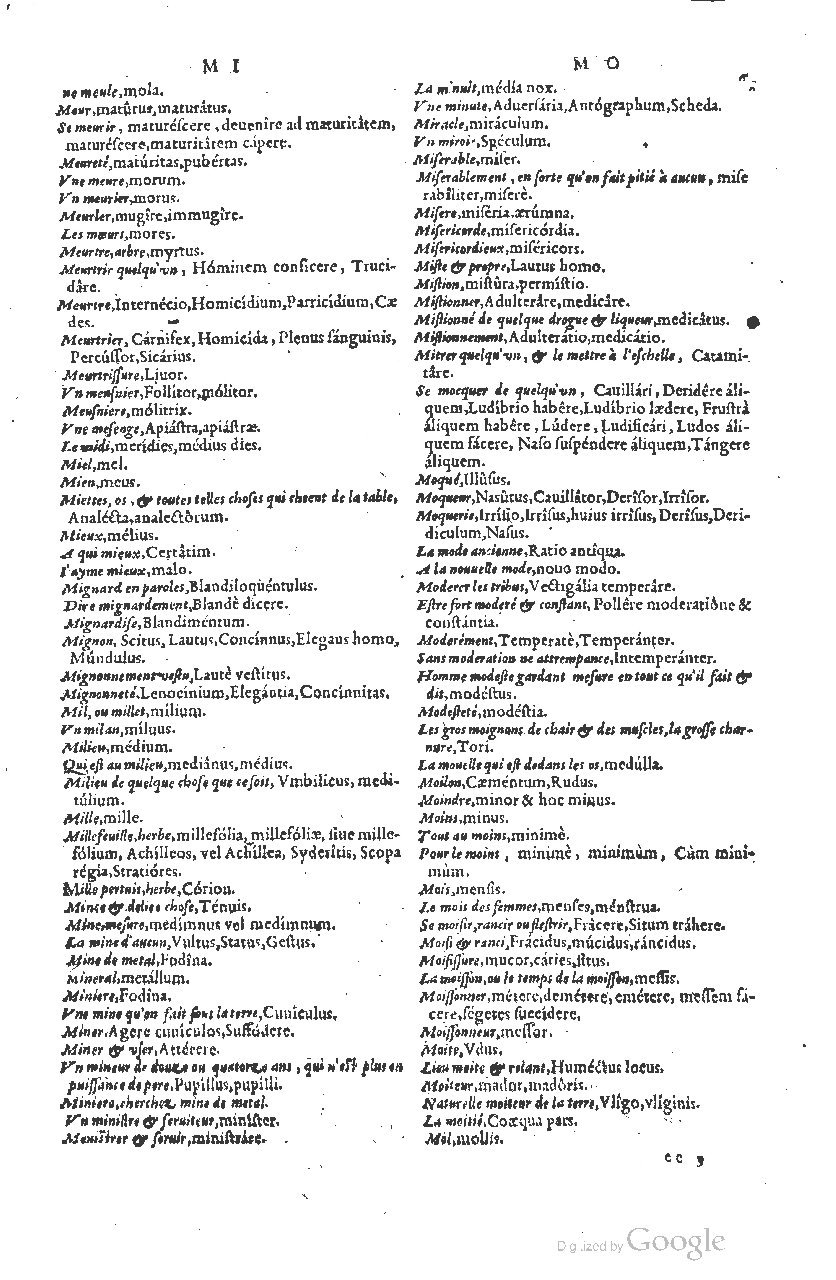 1585 - Simphorianum Beraud et Stephanum Michaëlem - Trésor des mots et traits français - Barcelone
