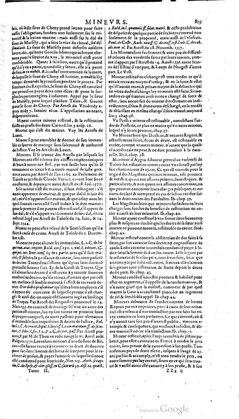 1629 - Veuve Nicolas Buon - Trésor du droit français (29620 T. 2) - BM Lyon