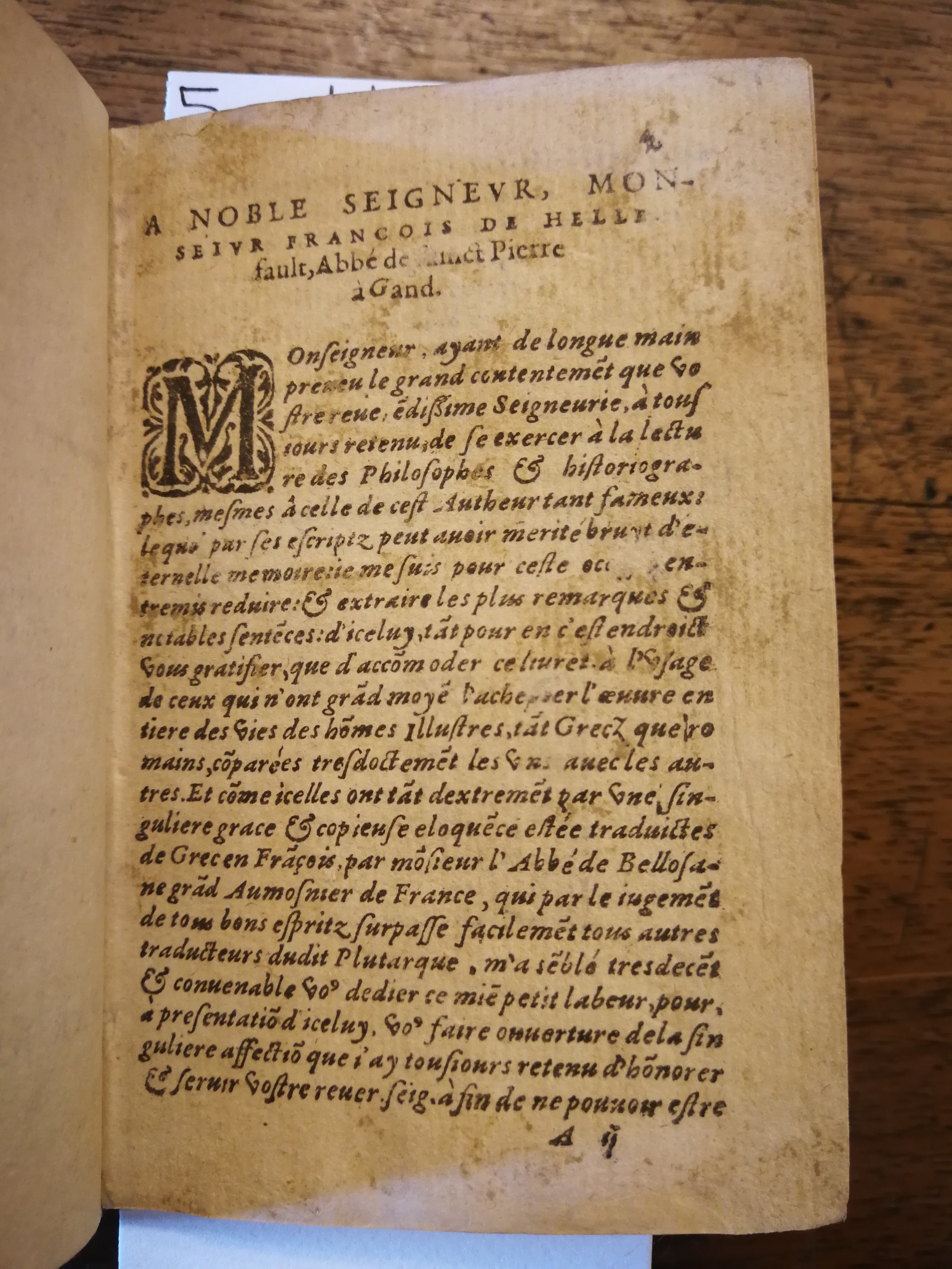 1569 - Benoît Rigaud - Trésor des vies de Plutarque - BNC Florence