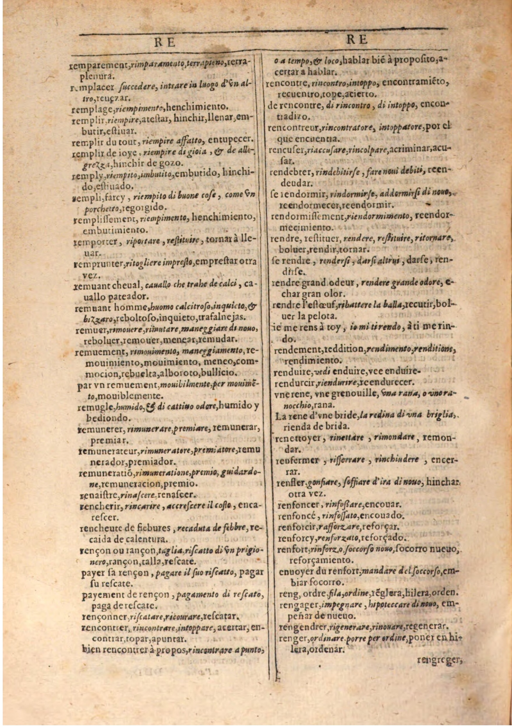 1609 - Philippe Albert et Alexandre Pernet - Trésor des trois langues française, italienne et espagnole (Seconde partie) - BSB Munich 1609 - Philippe Albert et Alexandre Pernet - Trésor des trois langues française, italienne et espagnole (Seconde partie) - BSB Munich