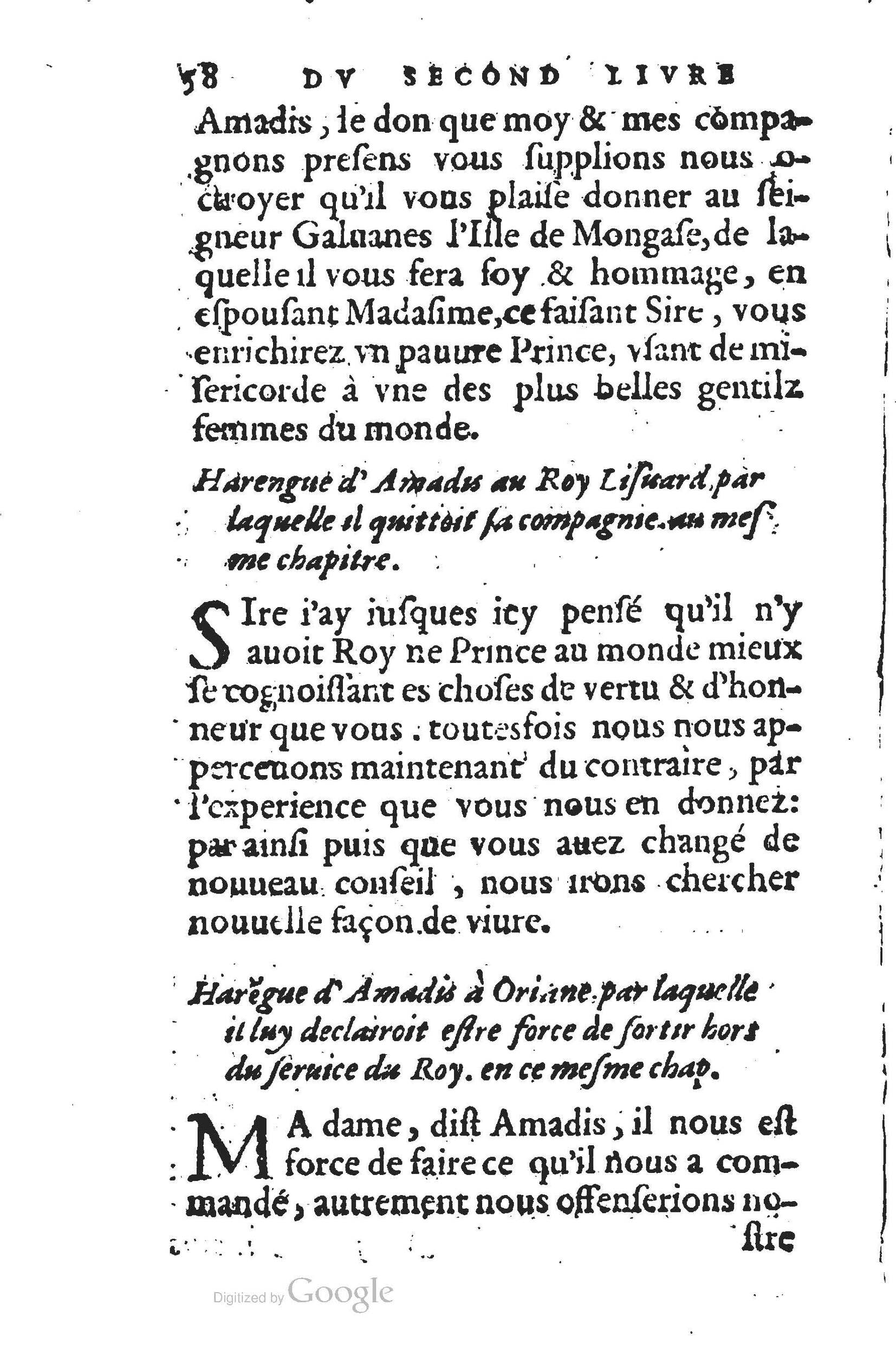 1560 - Jean d’Ogerolles et Gabriel Cotier Lyon - Trésor des Amadis - BSB Munich