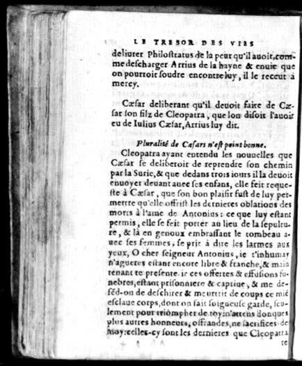 1574 - Benoît Rigaud - Trésor des vies de Plutarque - Avignon