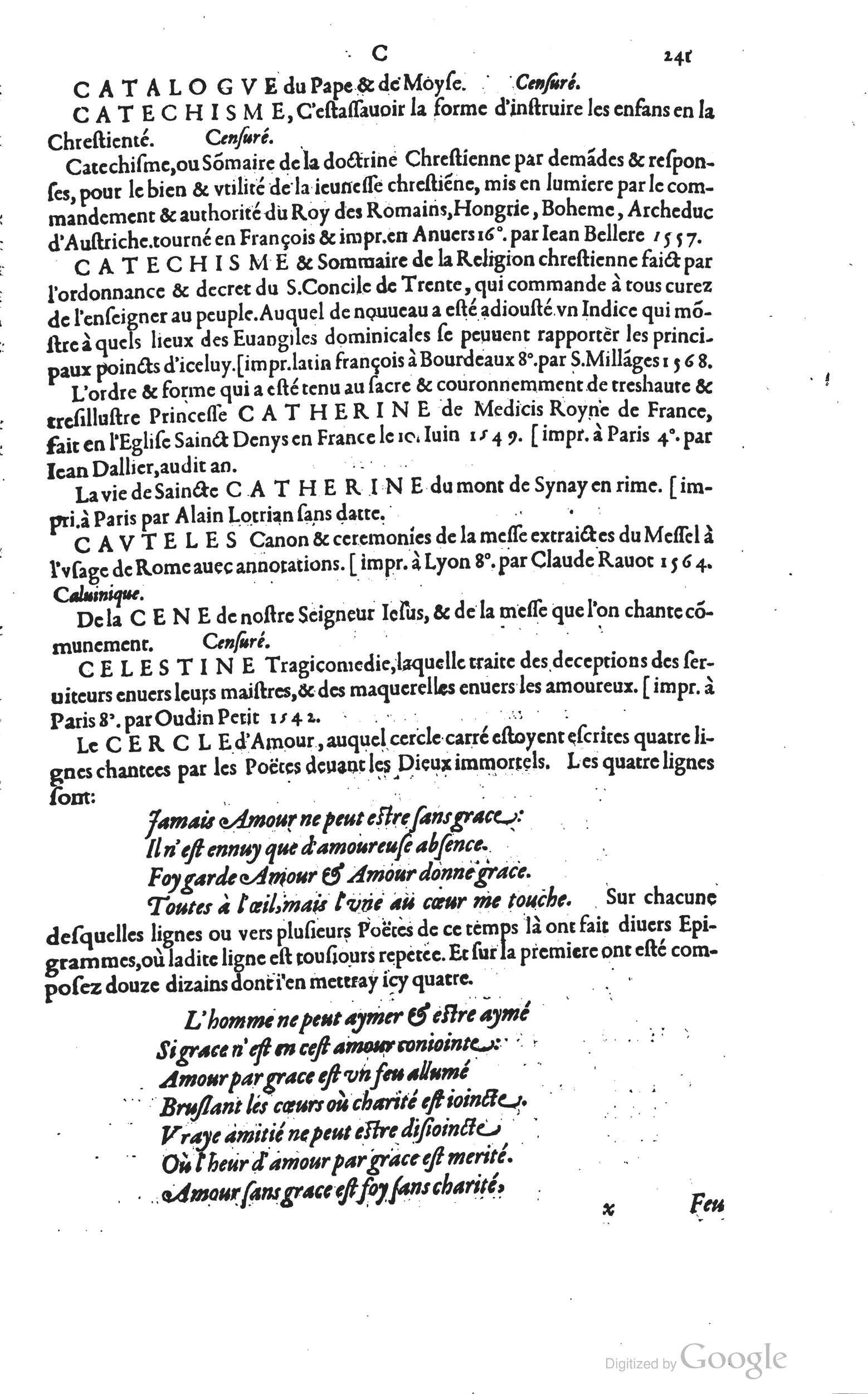 1585 - Barthélemy Honorat - Bibliothèques françaises - BSB Munich