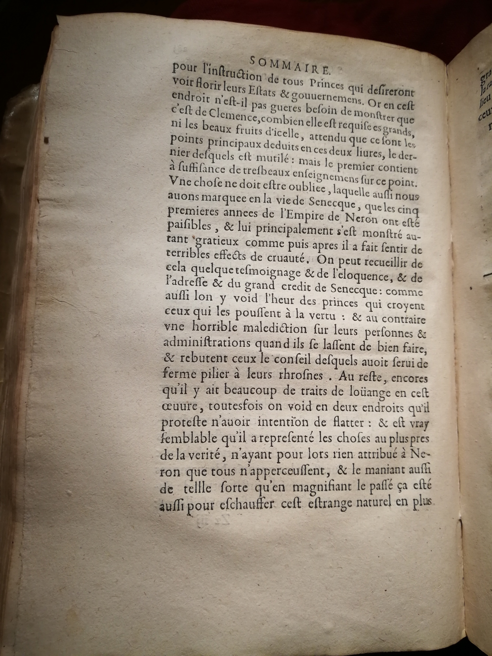 1595 - Jean Houzé - Œuvres morales et mêlées de Sénèque, Trésor de philosophie morale - T. 1 - BnF