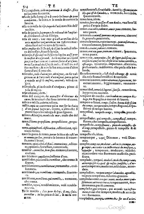 1617 - Samuel Crespin - Trésor des trois langues espagnole, française et italienne (3 parties) - Ohio