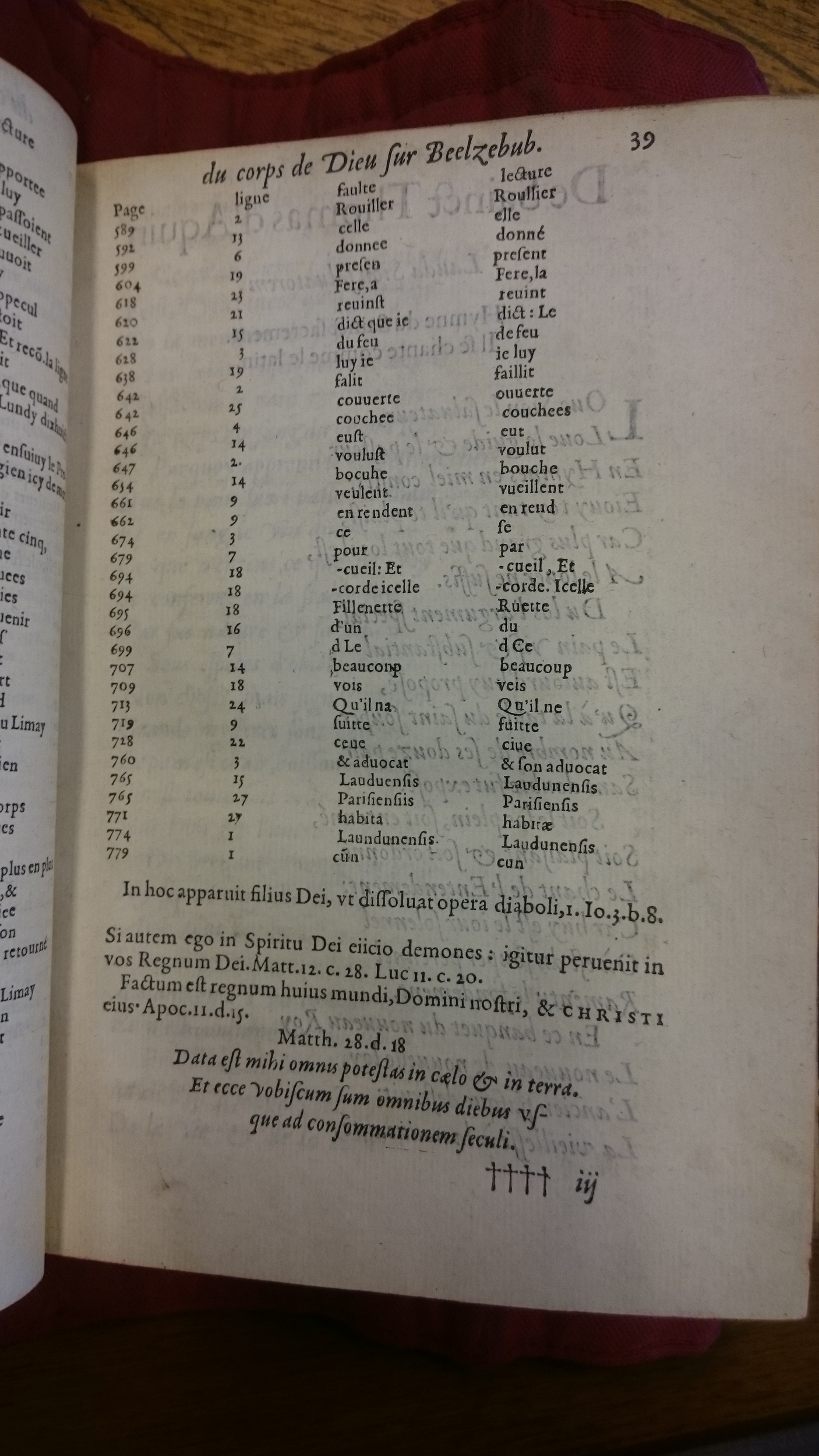 1578 - Nicolas Chesneau - Trésor et entière histoire de la triomphante victoire du corps de Dieu sur l’esprit malin - BM Lyon