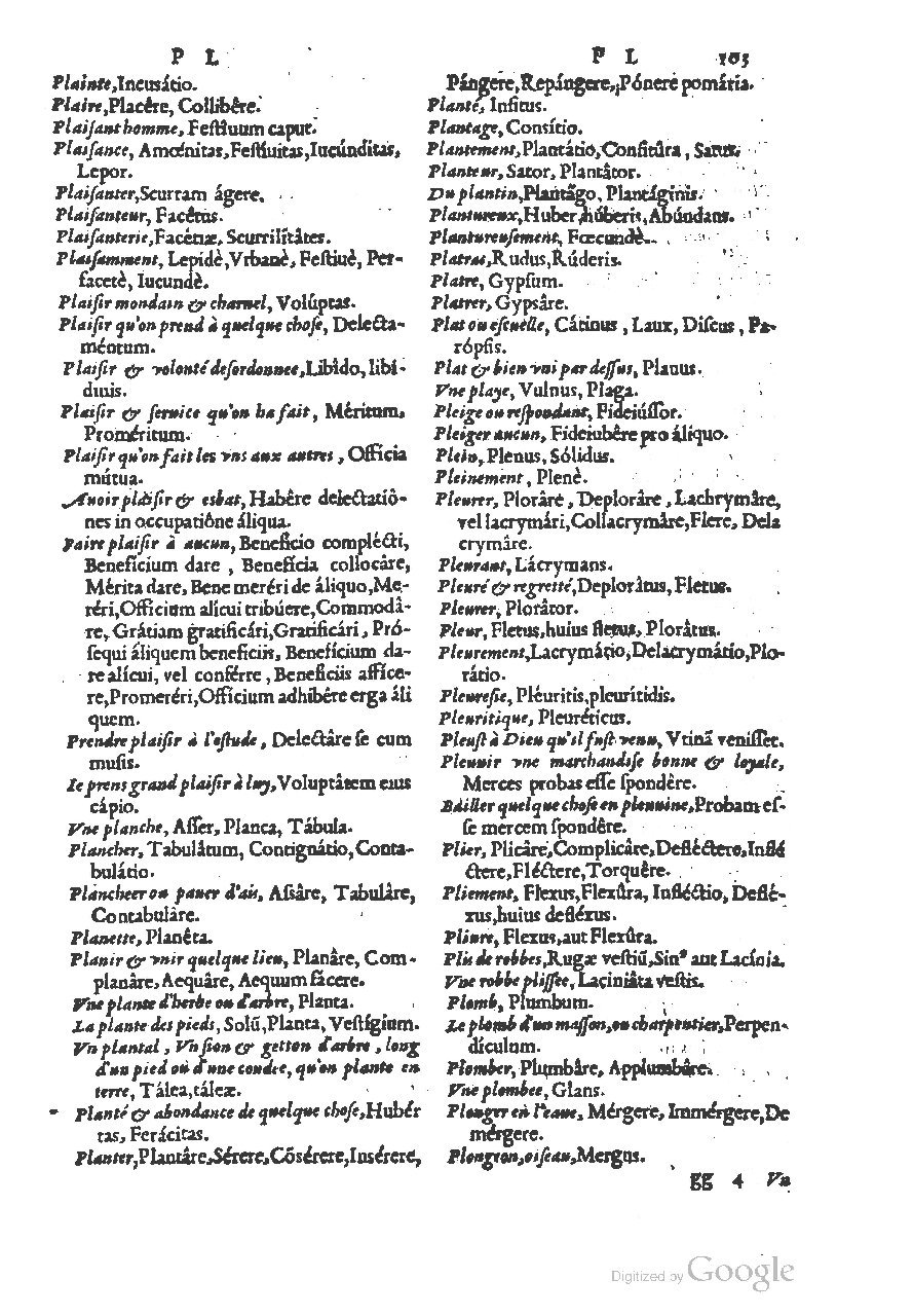 1558 - Guillaume Rouillé - Trésor des mots et traits français - BSB Munich
