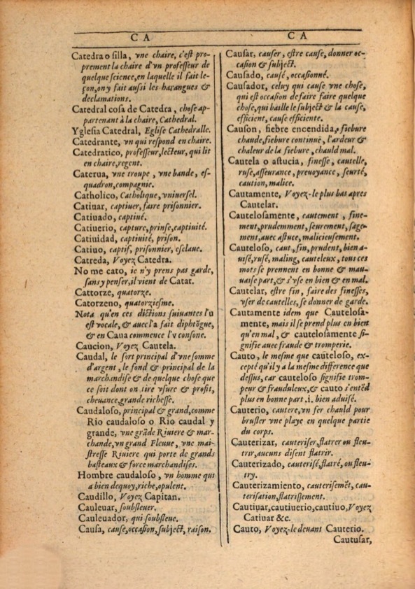 1607 - Marc Orry - Trésor des deux langues espagnole et française (Première et Seconde parties) - ÖNB Wien
