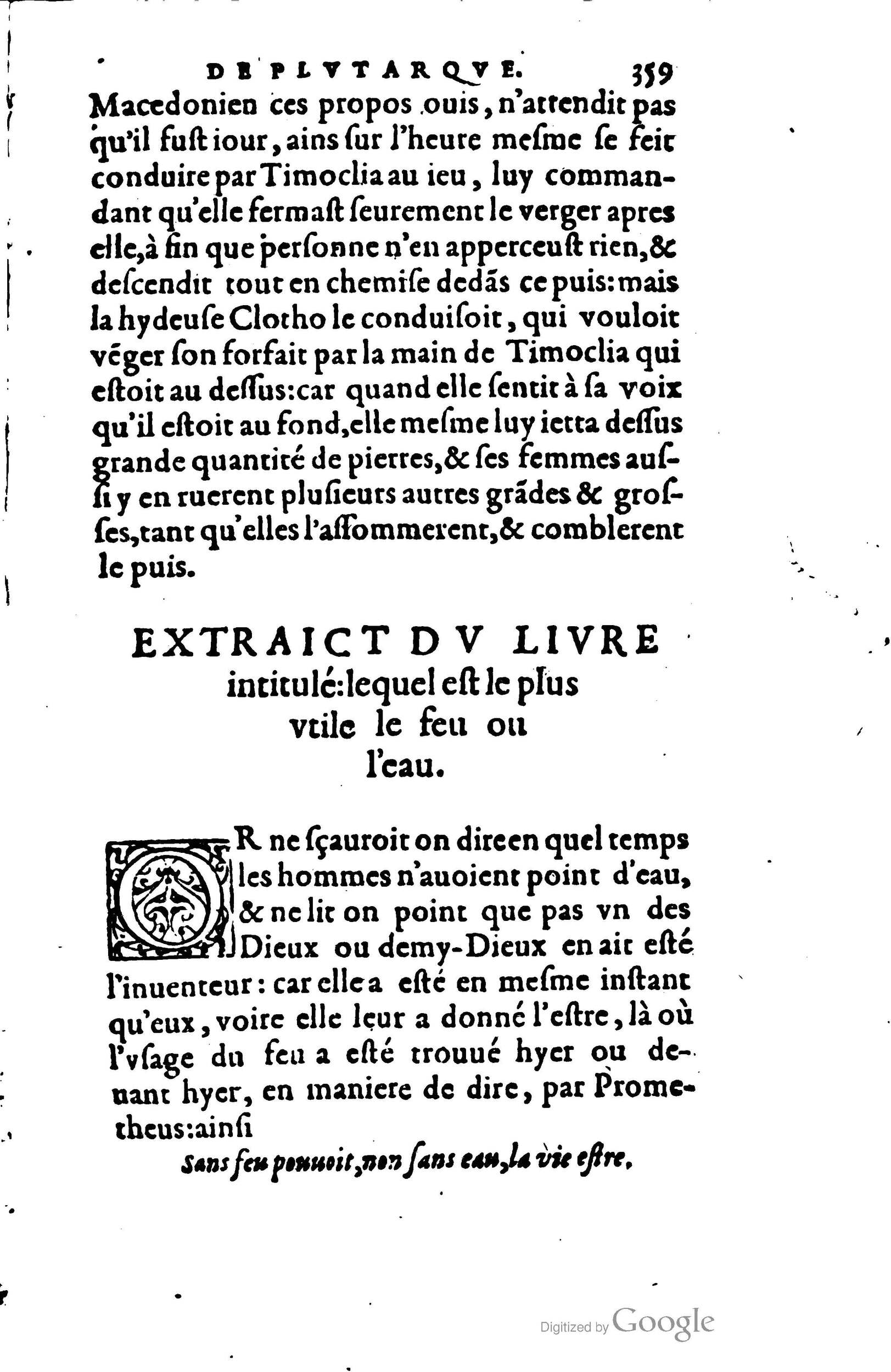 1578 - Jean Poupy - Trésor des morales de Plutarque - BSB Munich