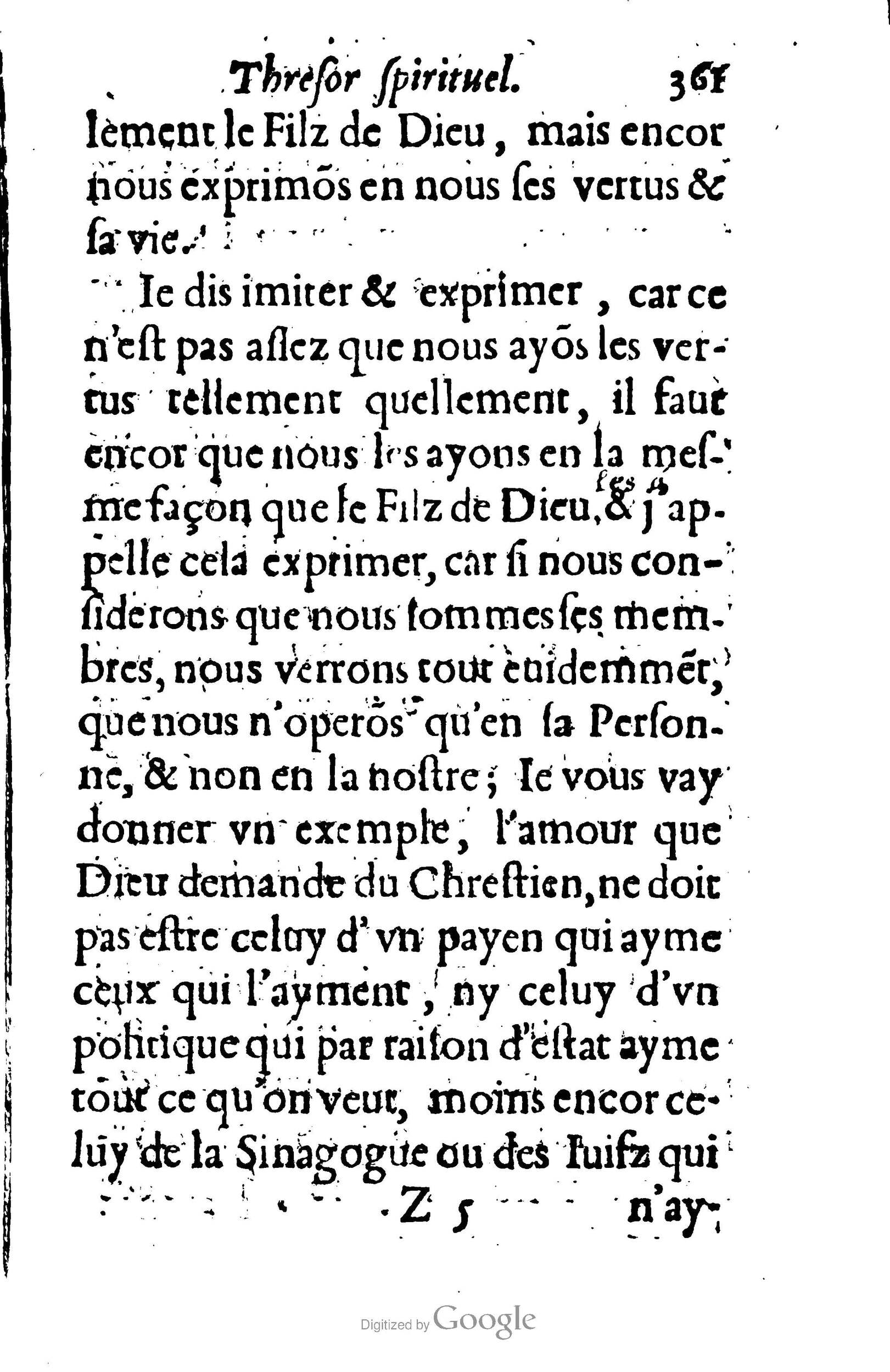 1633 - François Waudré - Trésor spirituel contenant les excellences du christianisme - BM Lyon