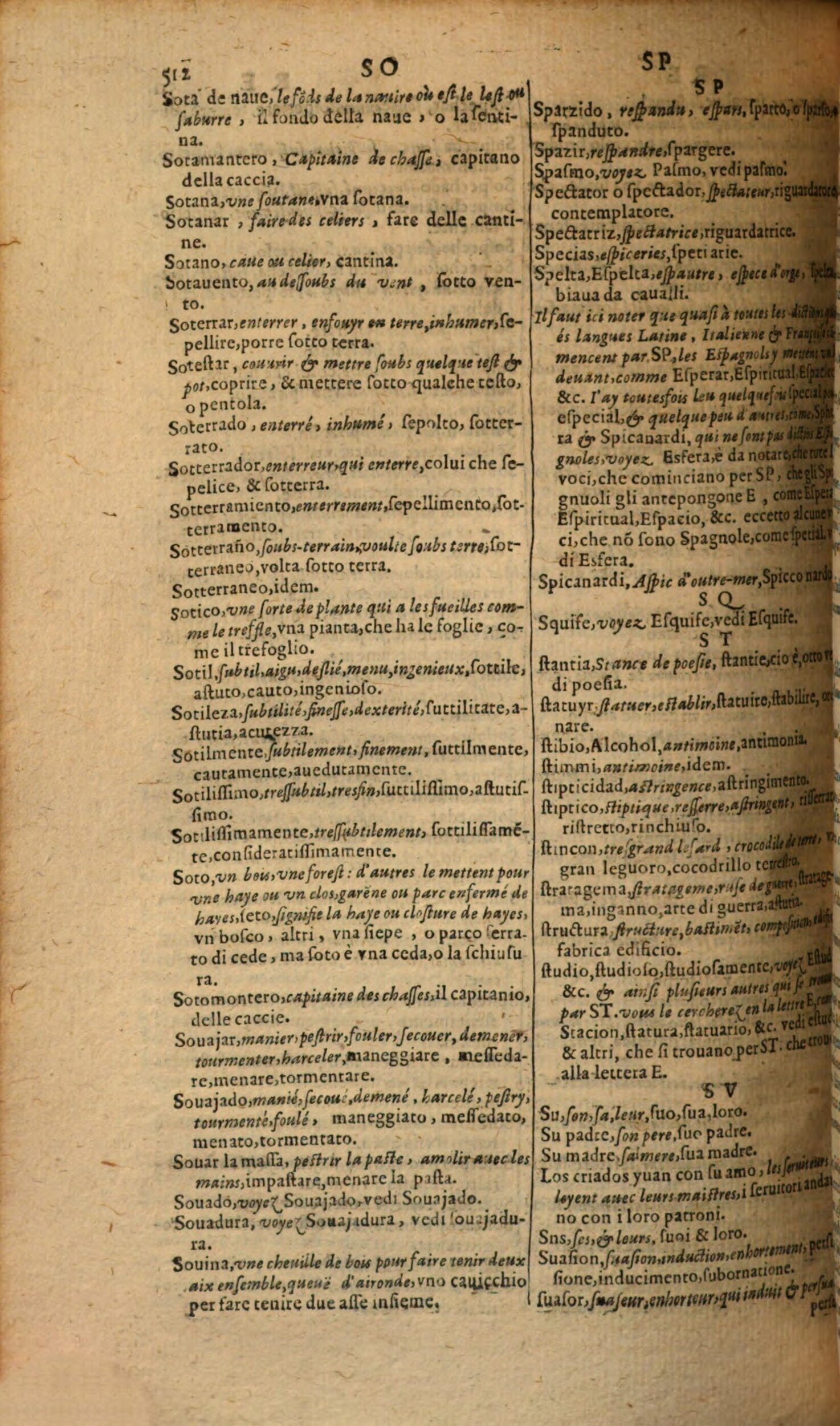 1617 - Samuel Crespin - Trésor des trois langues espagnole, française et italienne (Première partie) - Regensburg