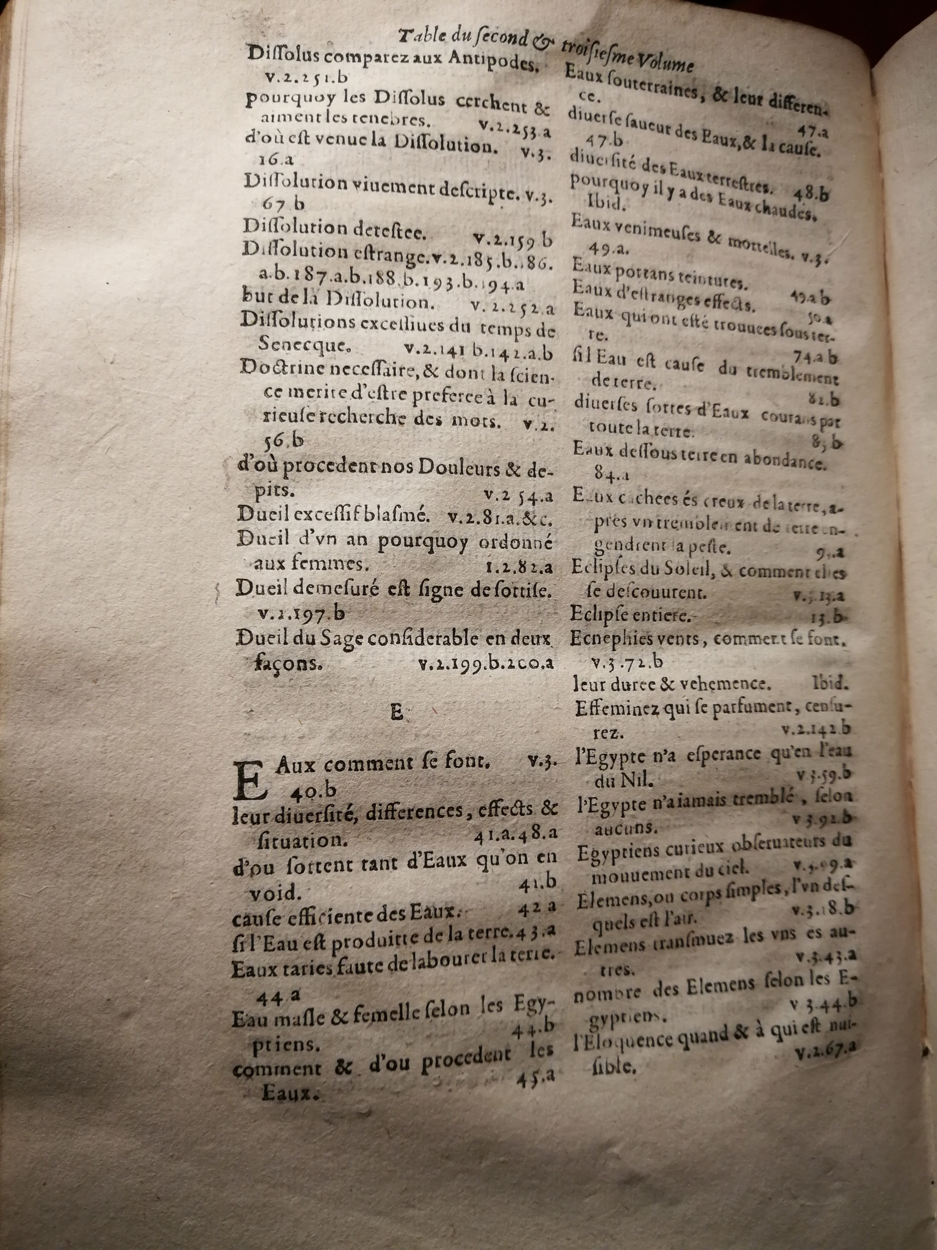 1595 - Jean Houzé - Œuvres morales et mêlées de Sénèque, Trésor de philosophie morale - T. 3 - BnF
