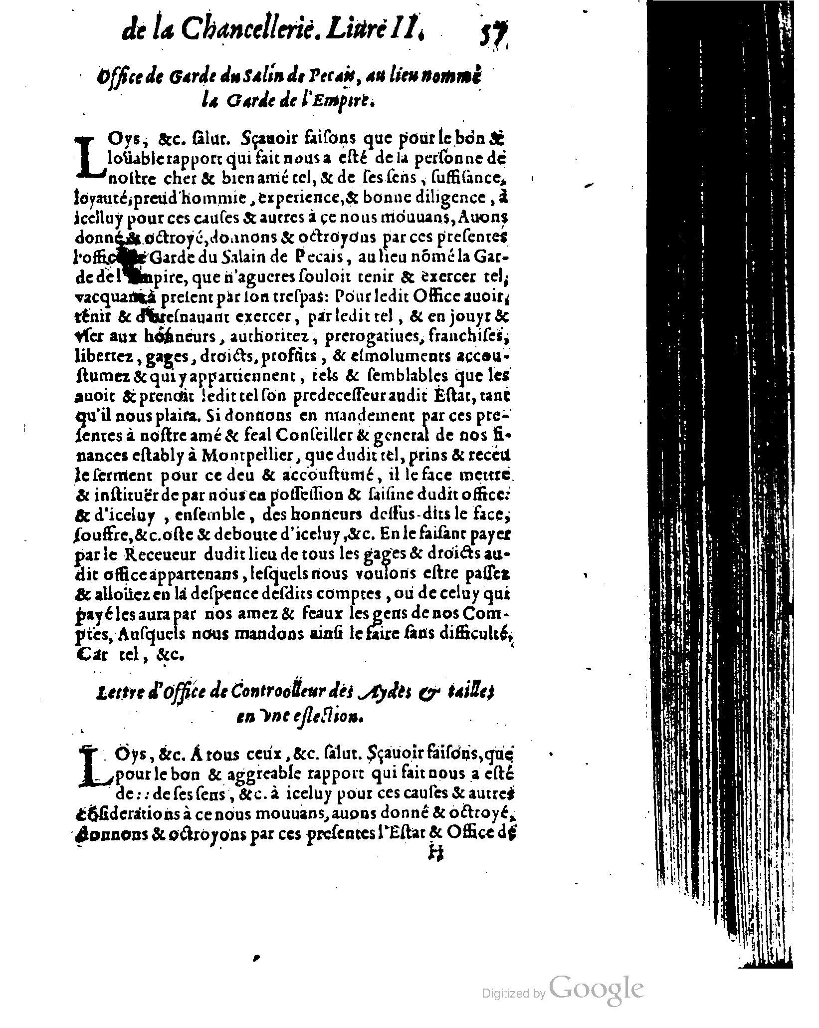 1614 - Jean Richer - Trésor du nouveau style et protocole de la chancellerie de France - BSB Munich