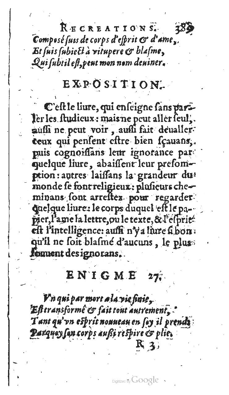 1627 - Jean Delamare - Trésor des récréations - BSB Munich