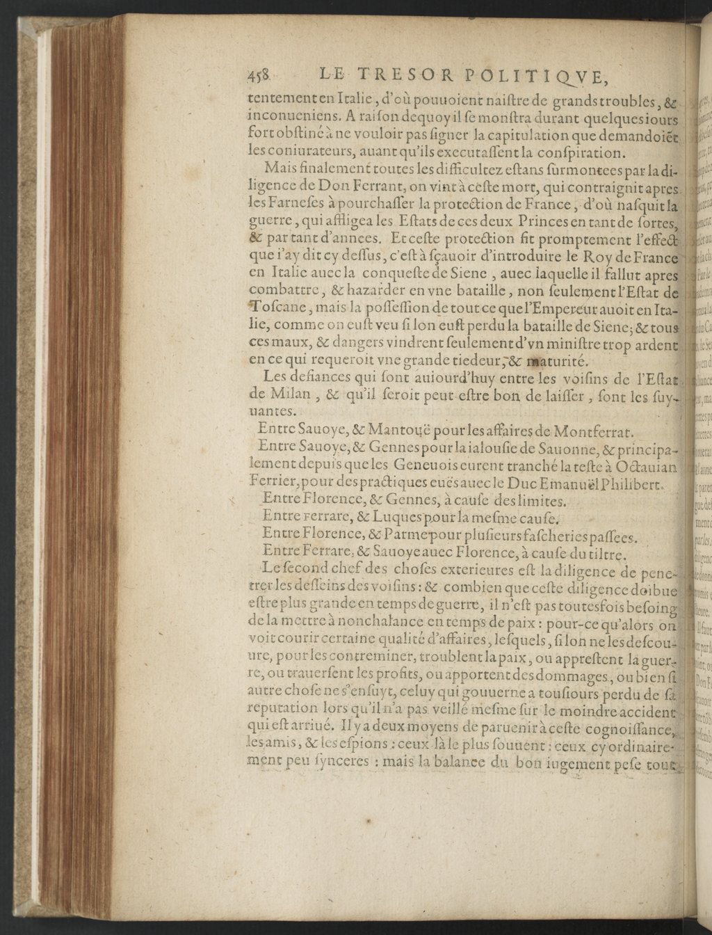 1608 - Nicolas Du Fossé - Trésor politique - BnF Tolbiac