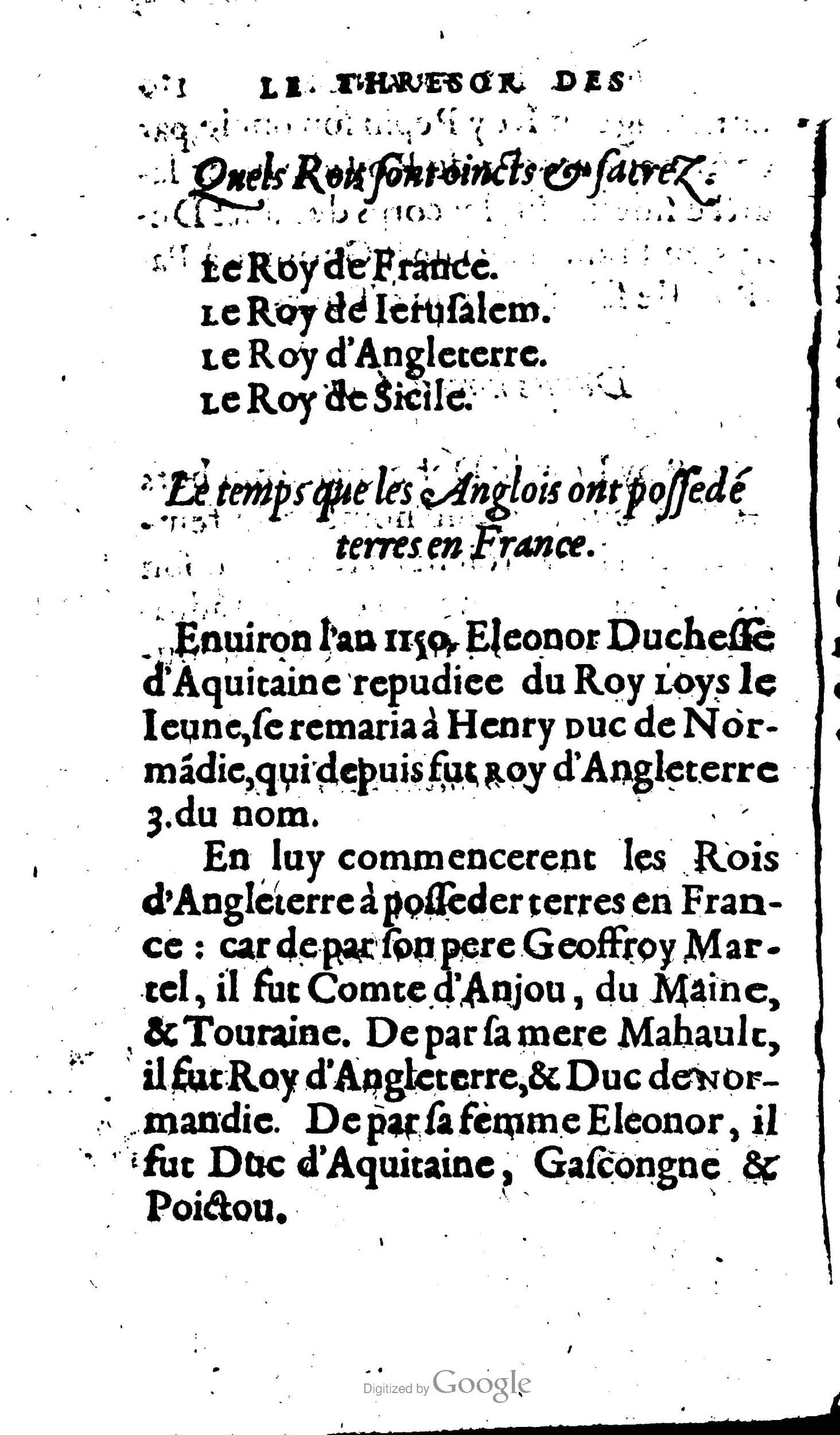 1604 - Galiot Corrozet - Trésor des histoires de France - BNC Florence