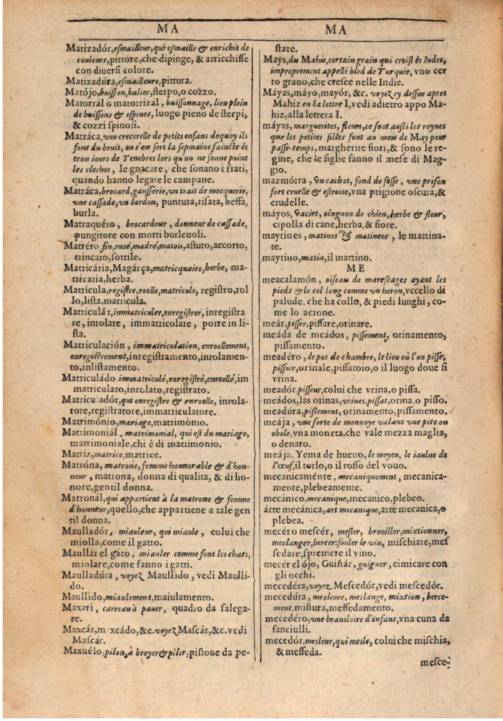 1609 - Philippe Albert et Alexandre Pernet - Trésor des trois langues française, italienne et espagnole (Première partie) - BSB Munich 1609 - Philippe Albert et Alexandre Pernet - Trésor des trois langues française, italienne et espagnole (Première partie) - BSB Munich