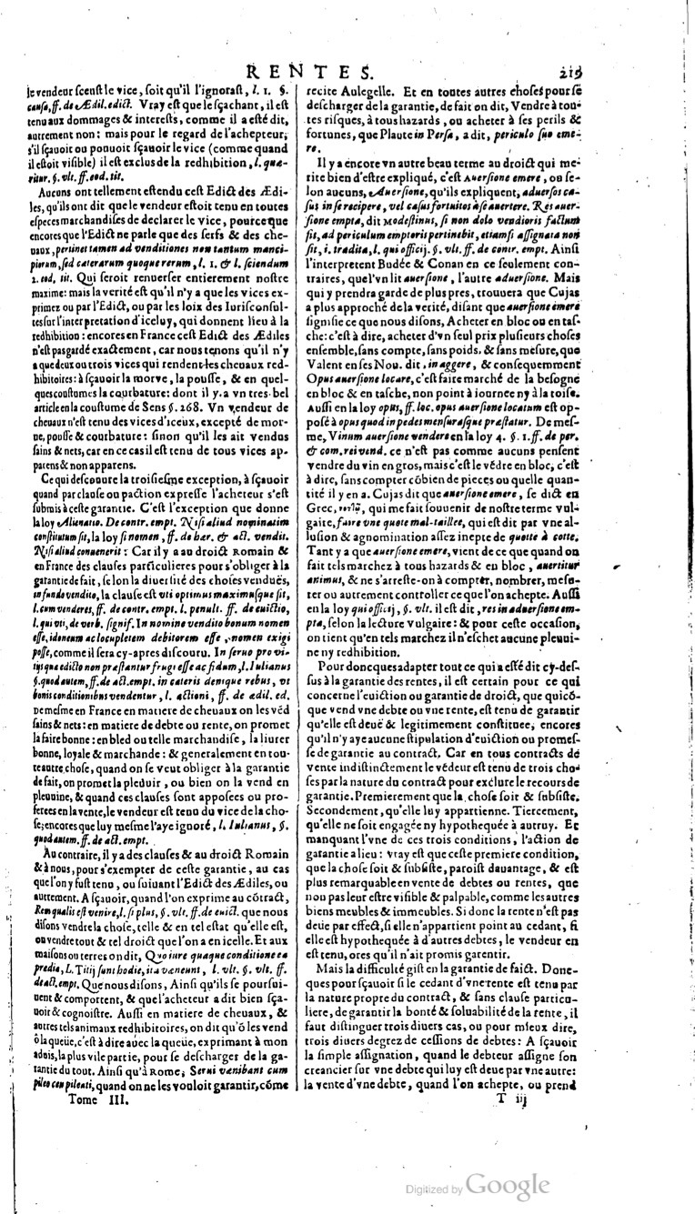 1629 - Veuve Nicolas Buon - Trésor du droit français (21754 T. 3) - BM Lyon