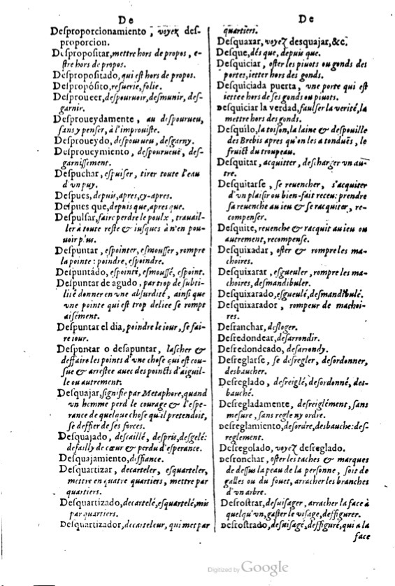 1621 - Adrian Tiffaine - Trésor des deux langues espagnole et française - BM Lyon