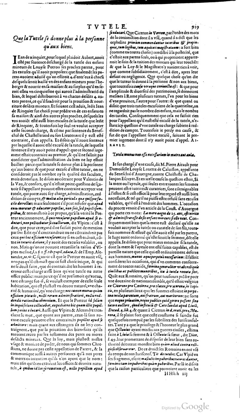 1629 - Veuve Nicolas Buon - Trésor du droit français (21754 T. 3) - BM Lyon 1629 - Veuve Nicolas Buon - Trésor du droit français (21754 T. 3) - BM Lyon