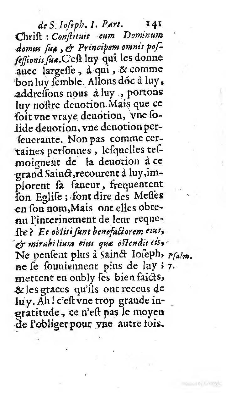 1646 - Jean Piot - Trésor inestimable de Saint-Joseph - BNC Rome